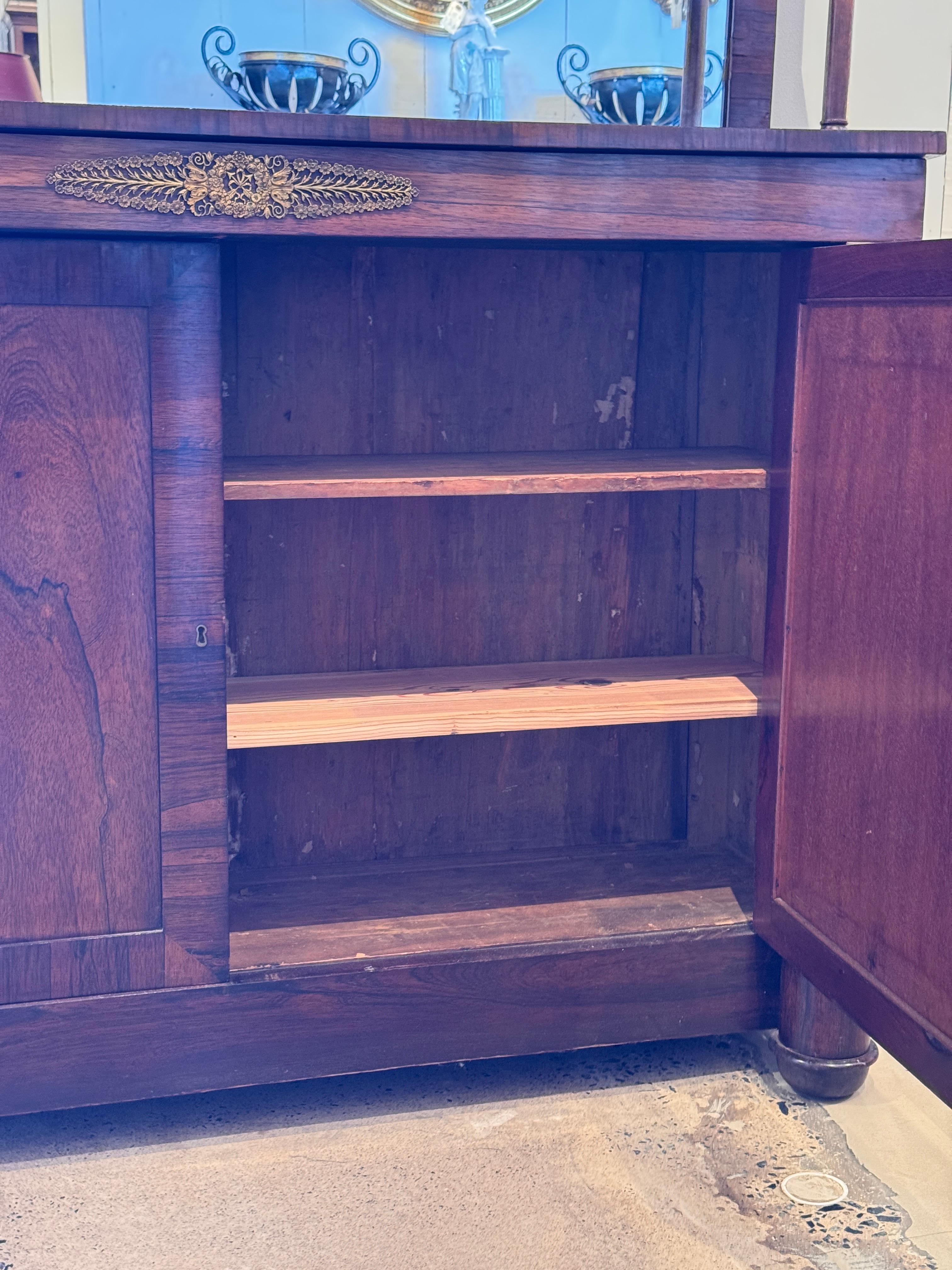 French Empire Cabinet With Mirrored Top For Sale 3