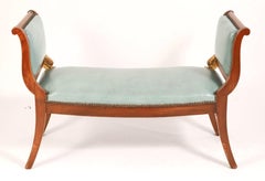 French Empire Carved And Gilded Window Seat