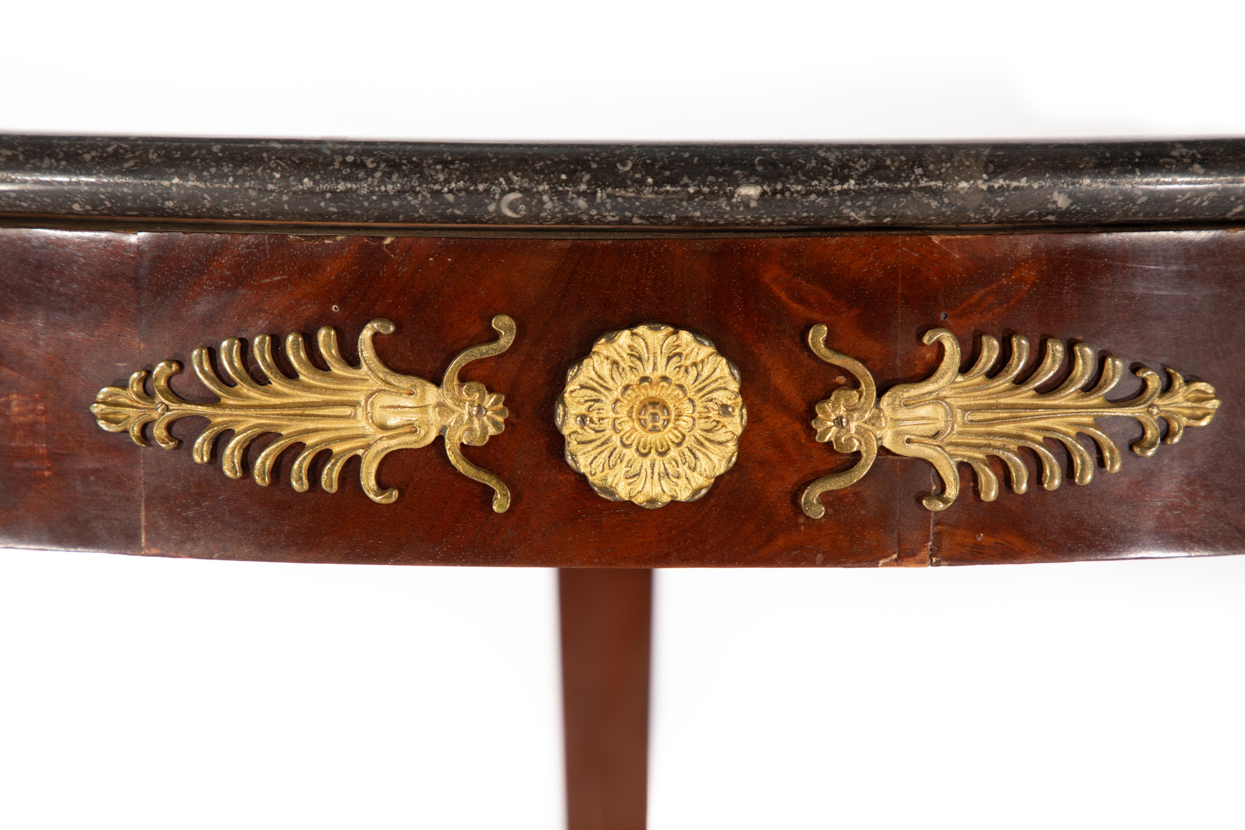 Metal French Empire Center Table, C. 1850 For Sale