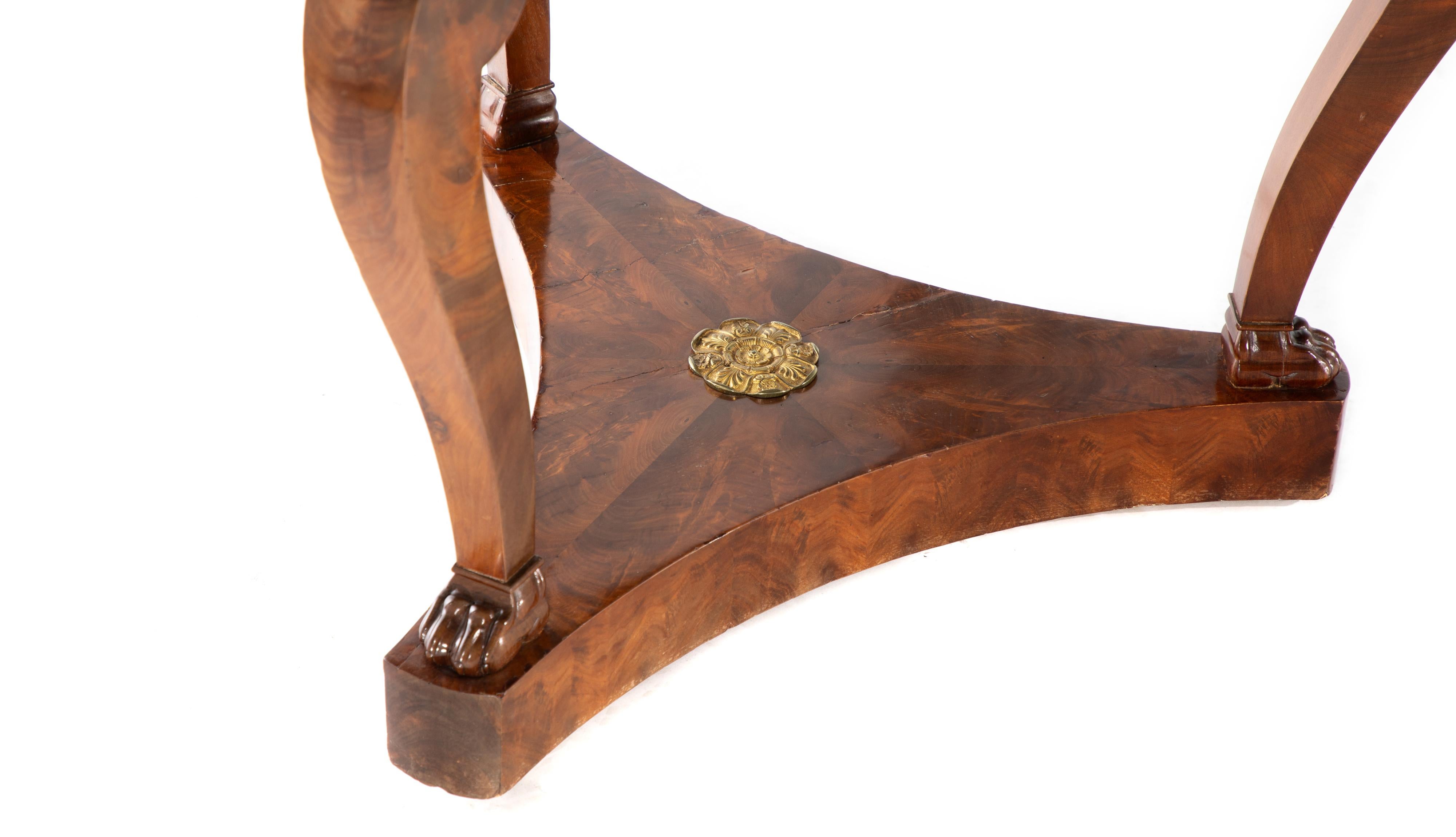 French Empire Center Table, C. 1850 For Sale 1