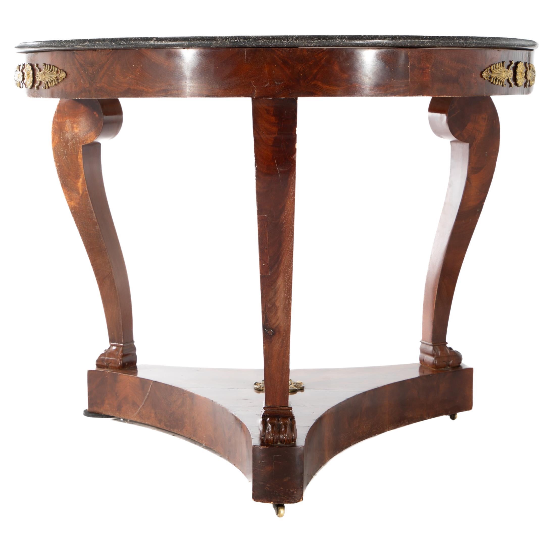 French Empire Center Table, C. 1850 For Sale