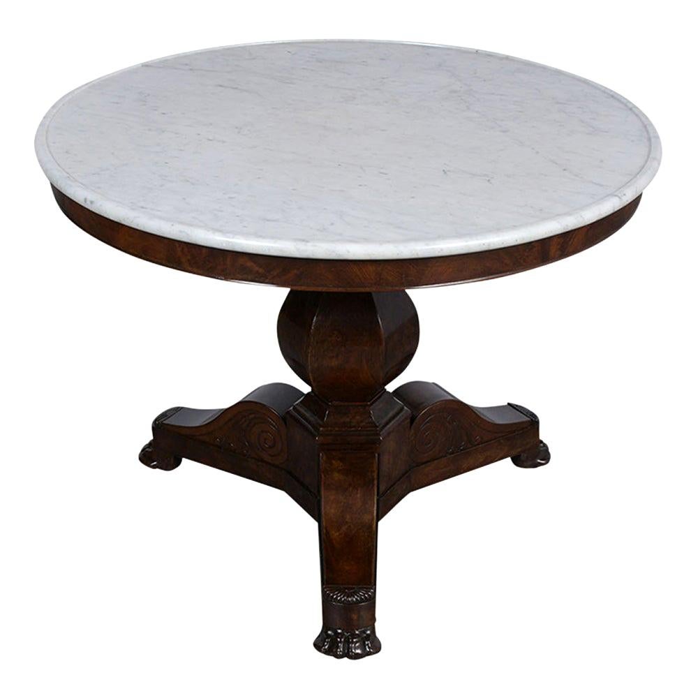 Antique French Empire Center Table