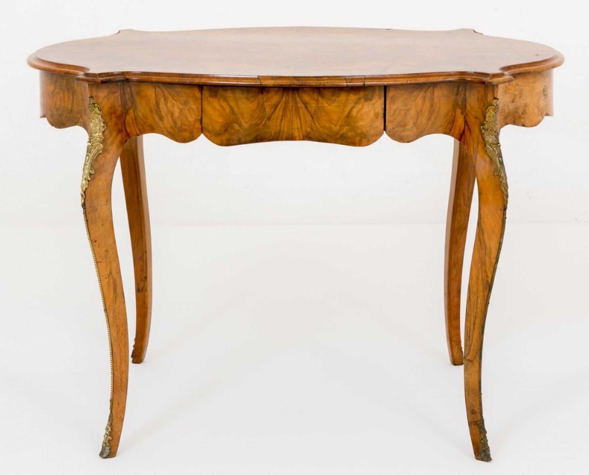 French Empire Centre Table Burr Walnut circa 1860 For Sale 6