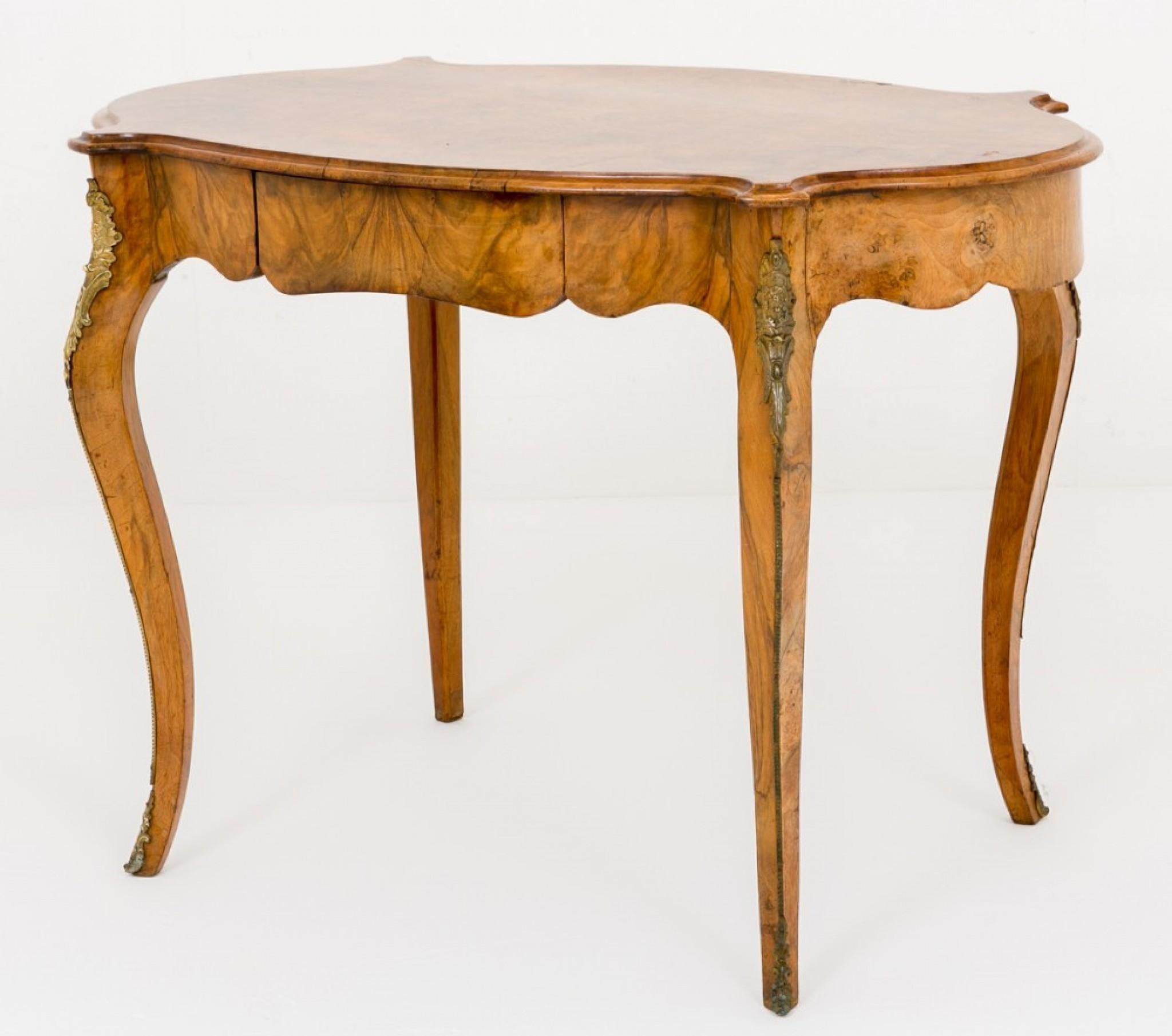 French Empire Centre Table Burr Walnut circa 1860 For Sale 8