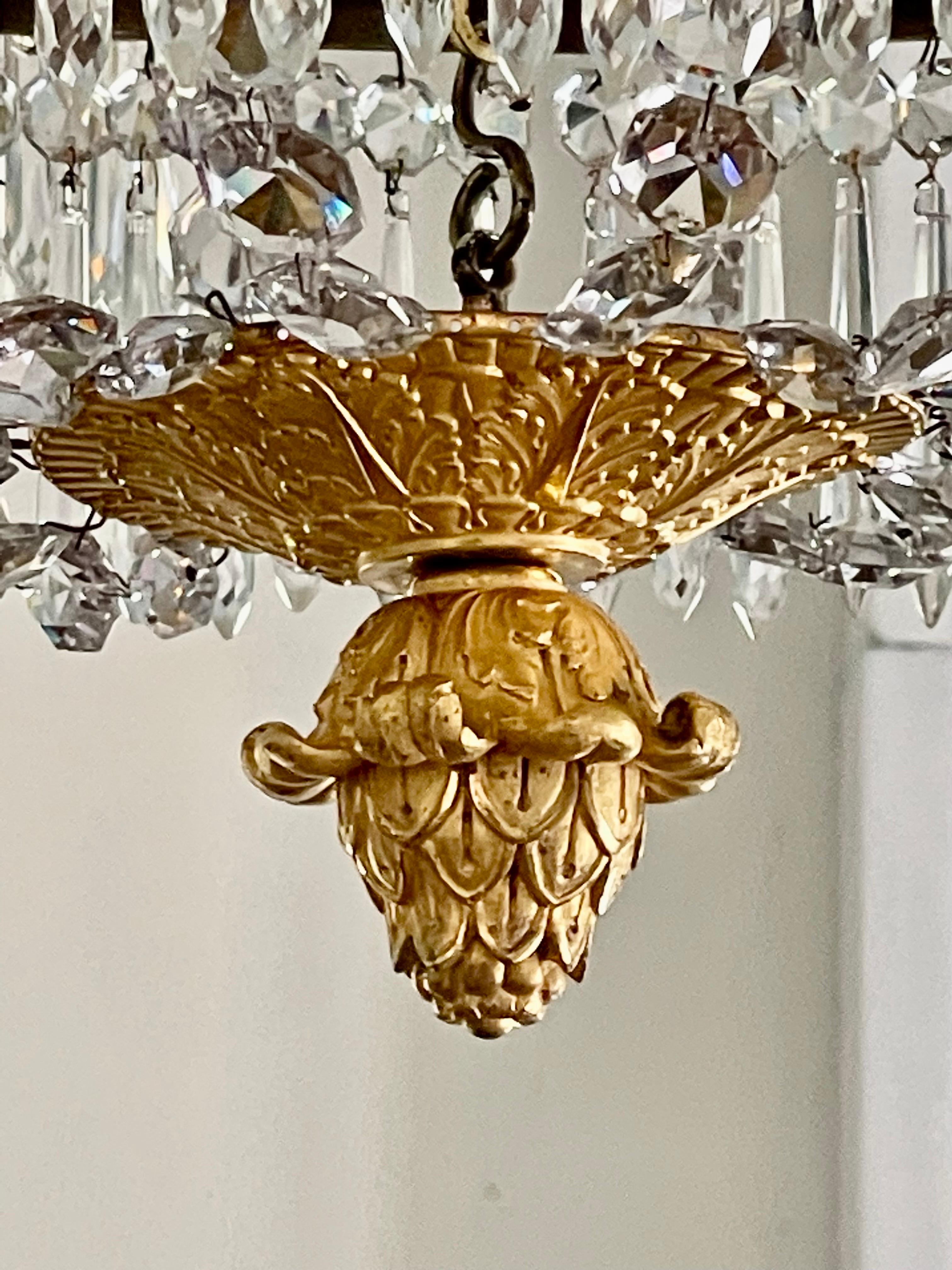 Hand-Crafted A fine French Empire Chandelier, circa 1820 For Sale