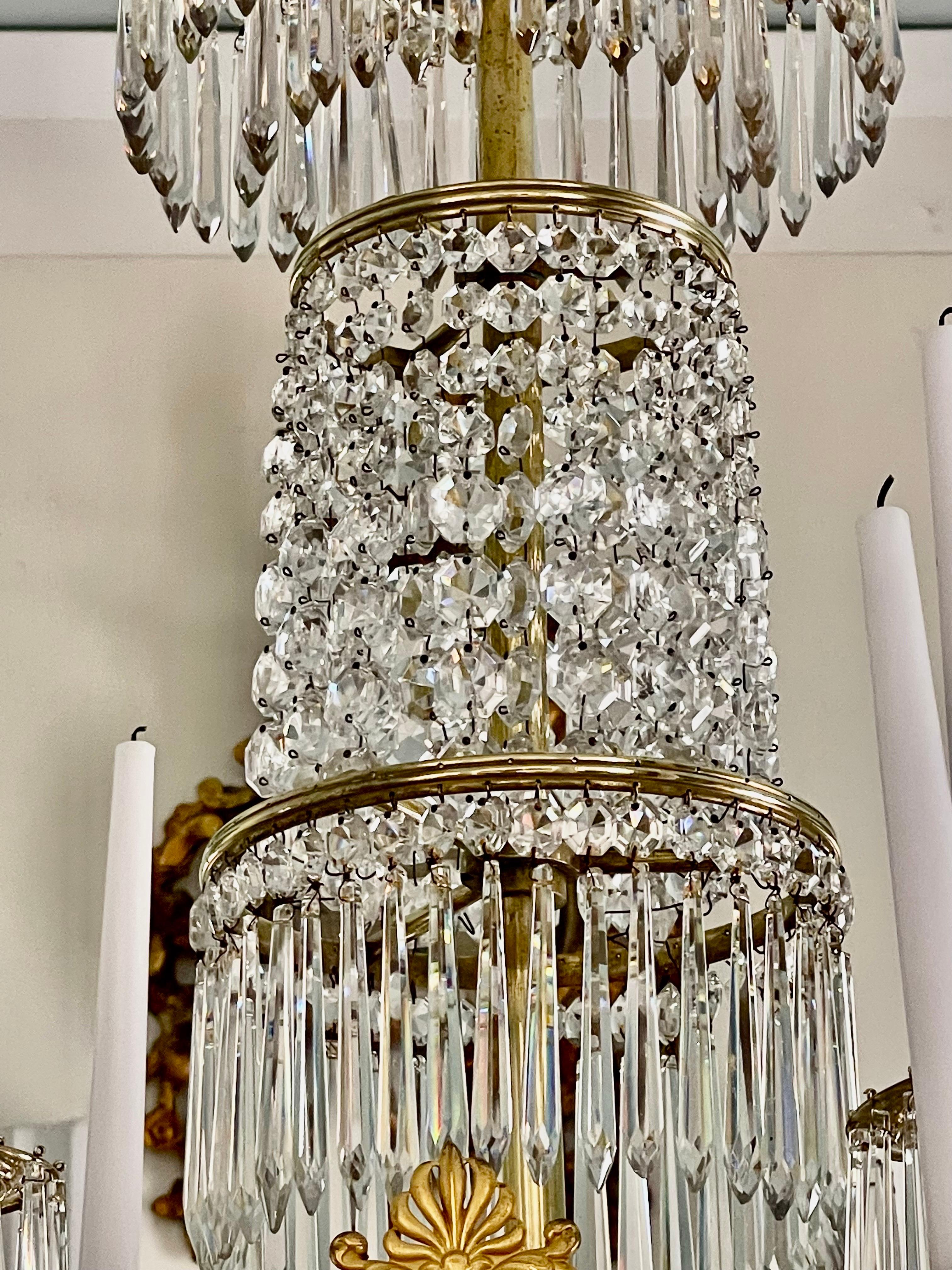 19th Century A fine French Empire Chandelier, circa 1820 For Sale