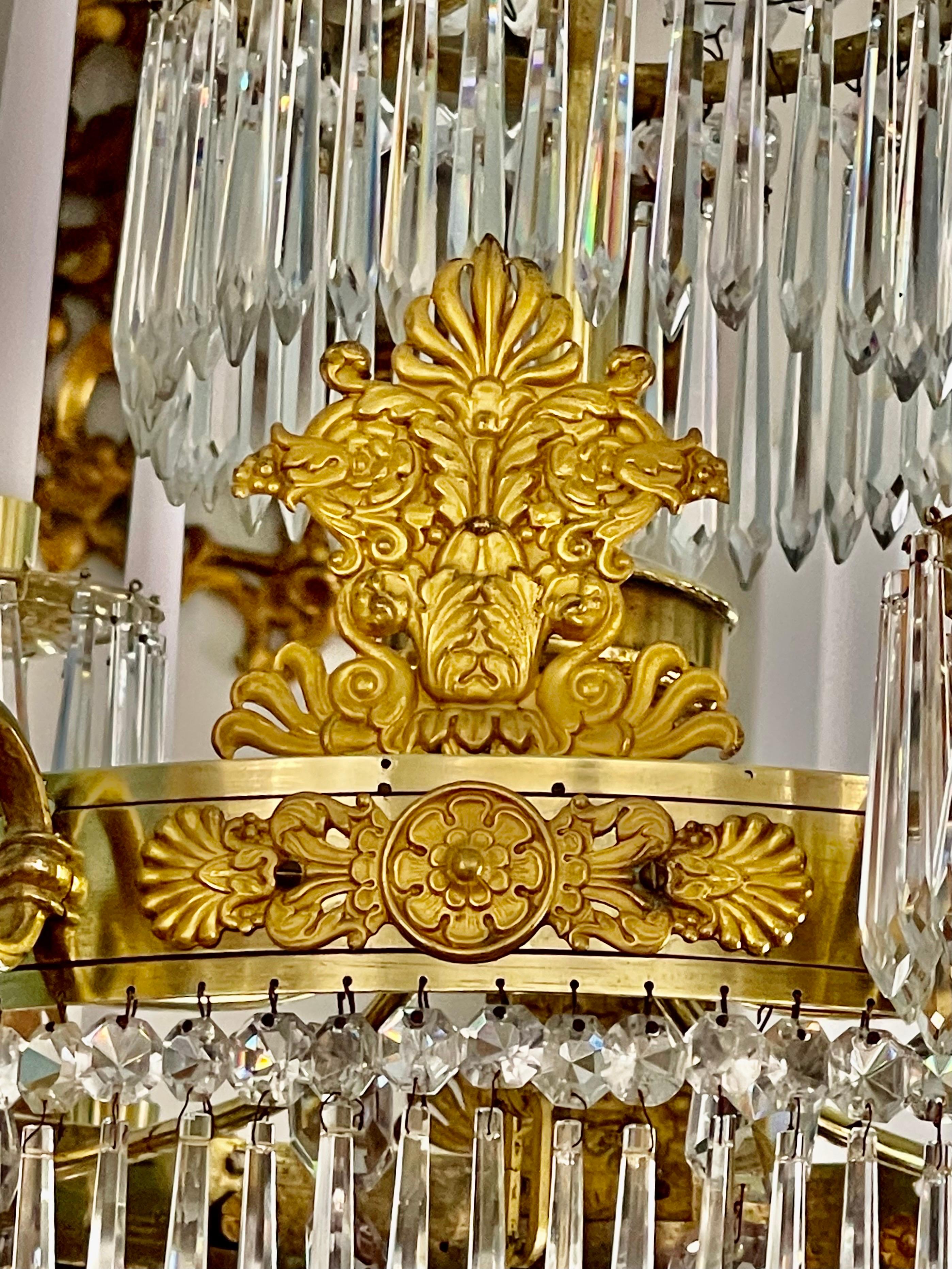 Ormolu A fine French Empire Chandelier, circa 1820 For Sale