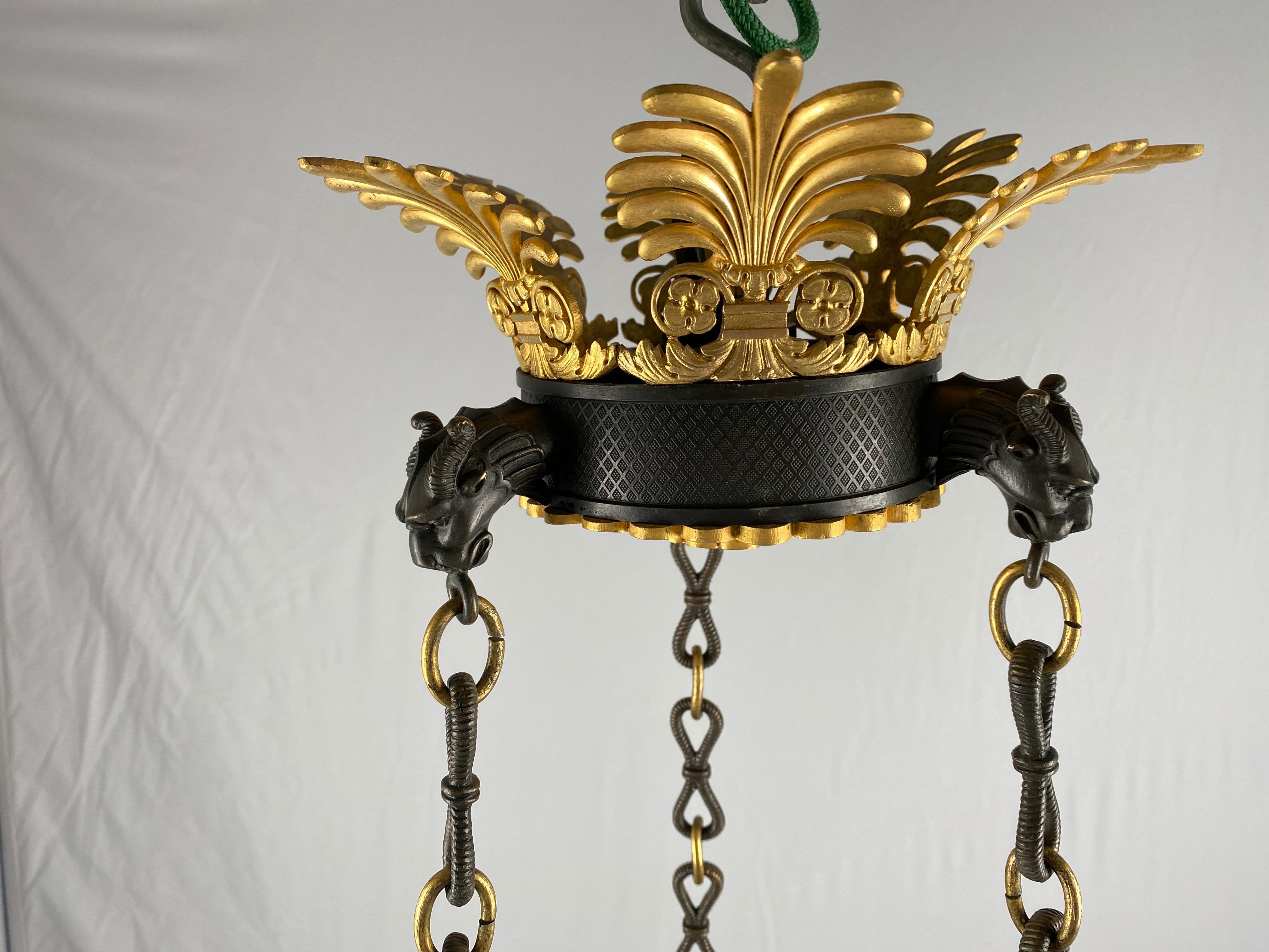 French Empire Chandelier, circa 1830 In Good Condition In Stockholm, SE