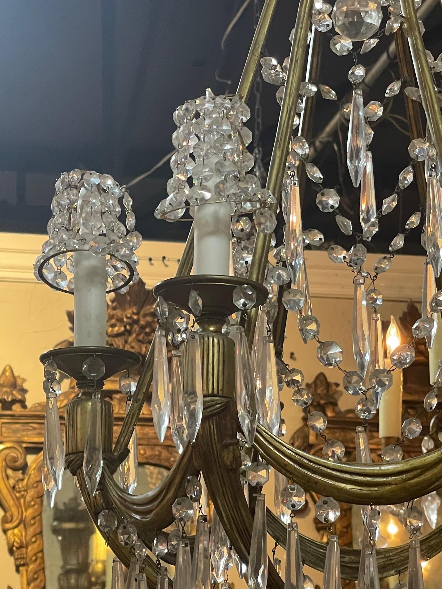 Early 20th Century French Empire Chandelier For Sale