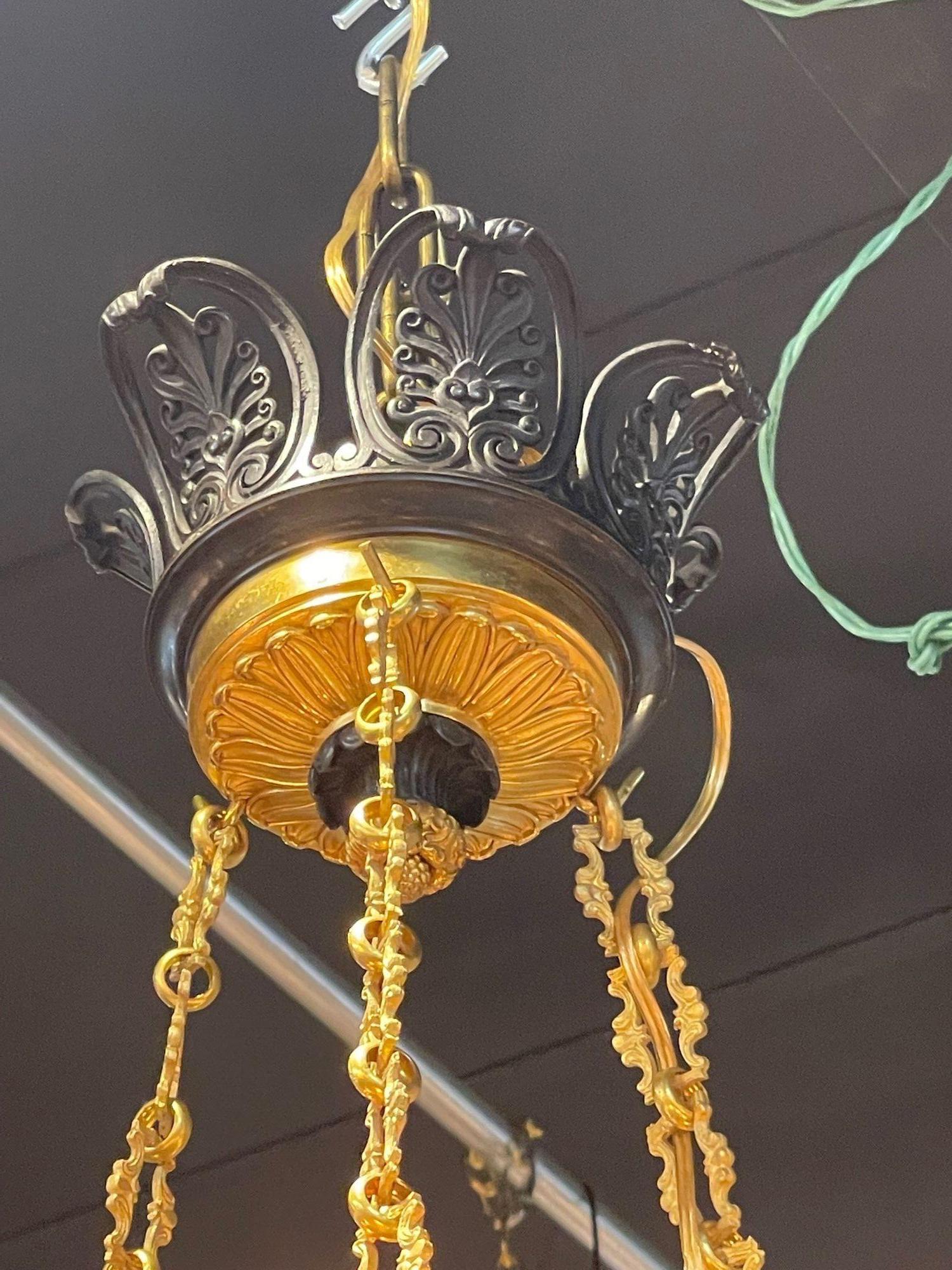 Bronze French Empire Chandelier For Sale