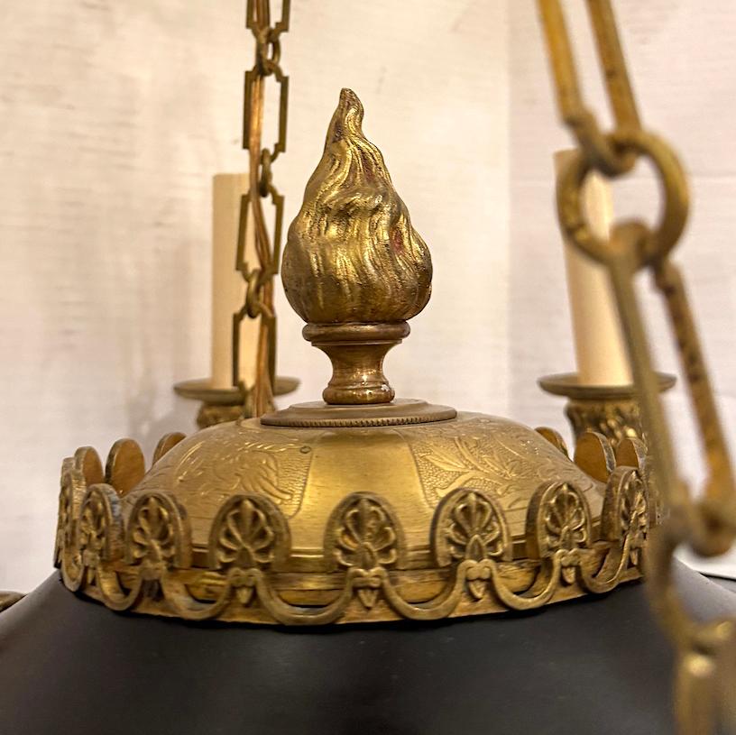 Dipinto Lampadario Impero francese con aquile in vendita
