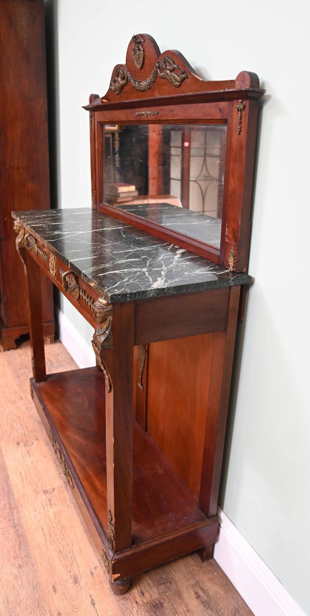 Cabinet Chiffonier Impero francese in mogano Napoleone III 1890 in vendita 5