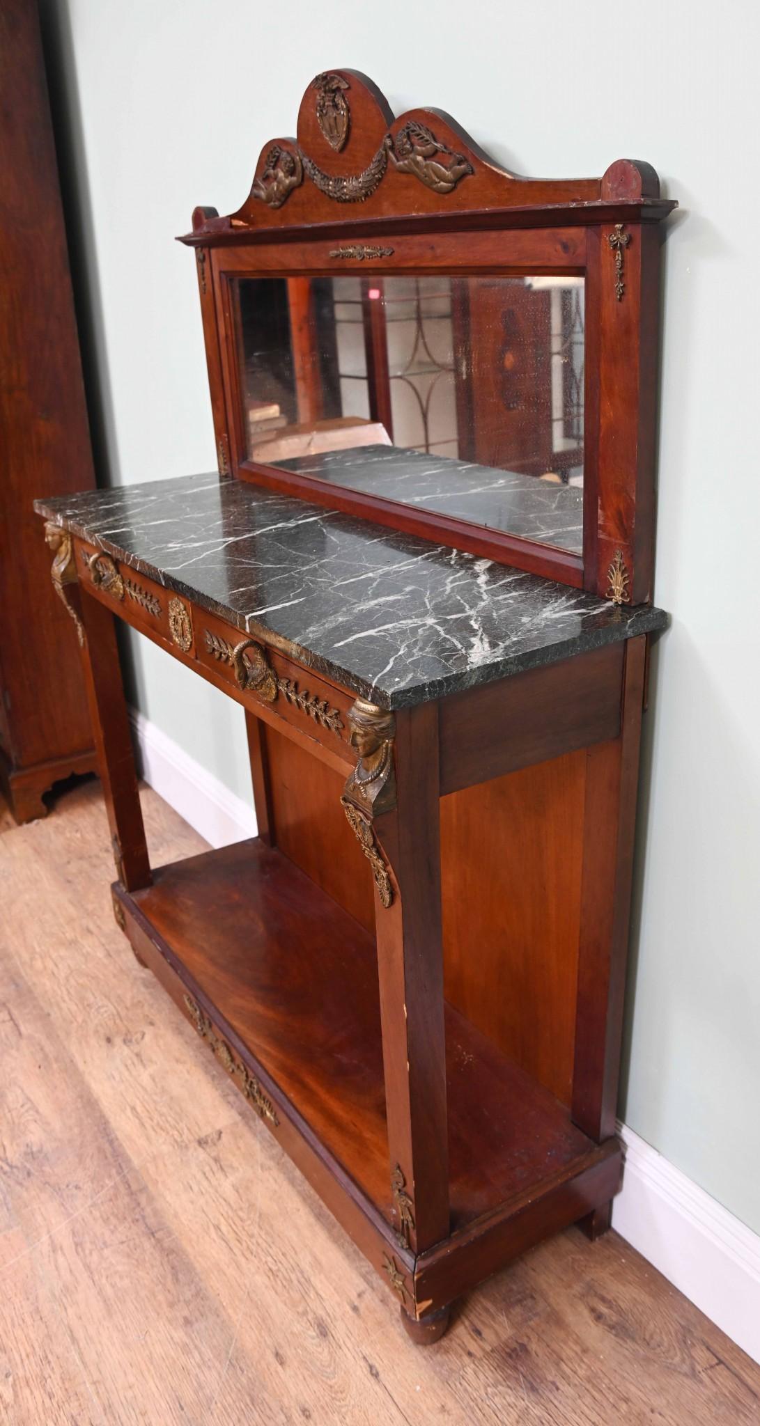 Cabinet Chiffonier Impero francese in mogano Napoleone III 1890 in vendita 6