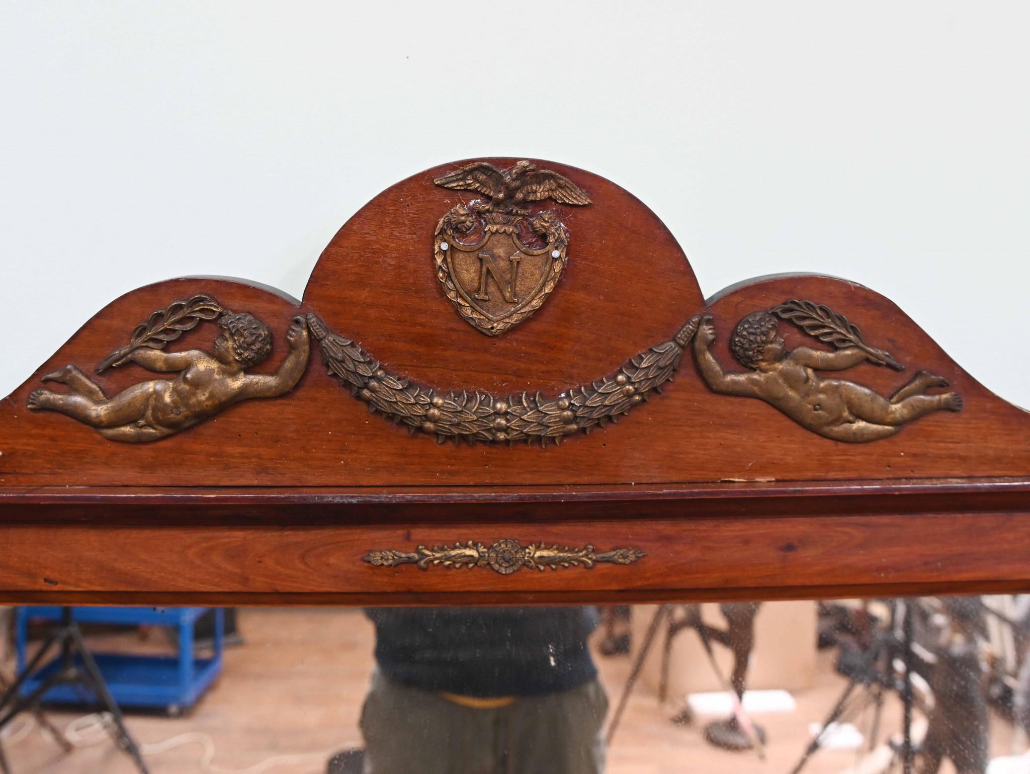 Cabinet Chiffonier Impero francese in mogano Napoleone III 1890 in vendita 13