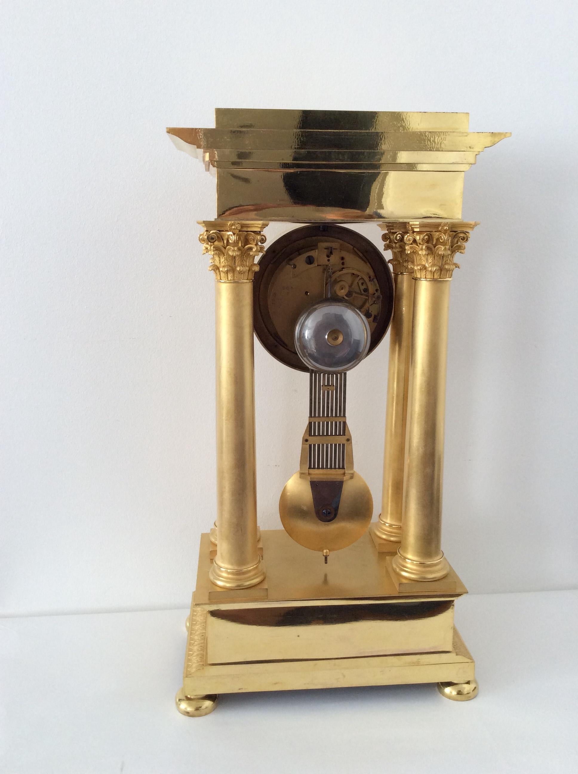 Gilt French Empire Clock