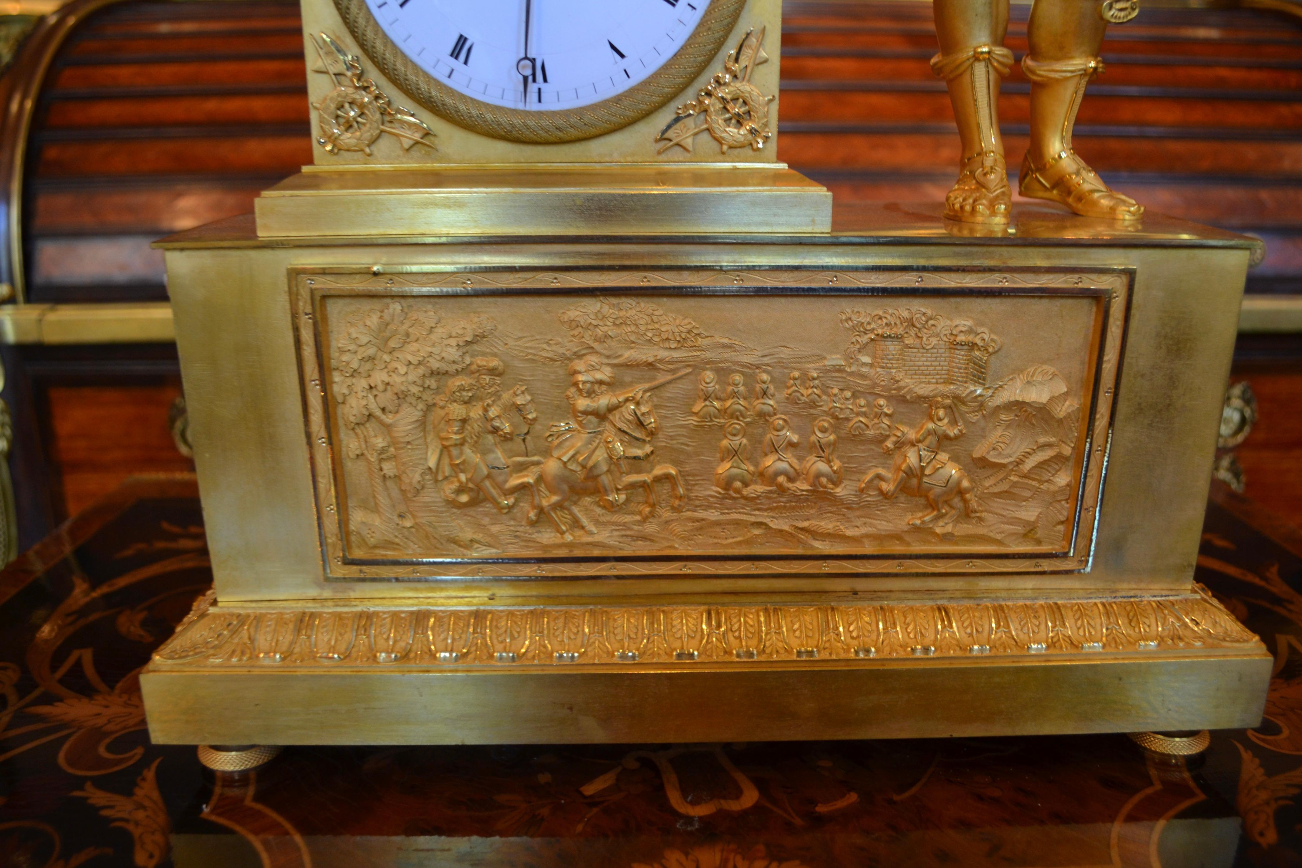 French Empire clock showing Louis XVI dressed as Caesar 7