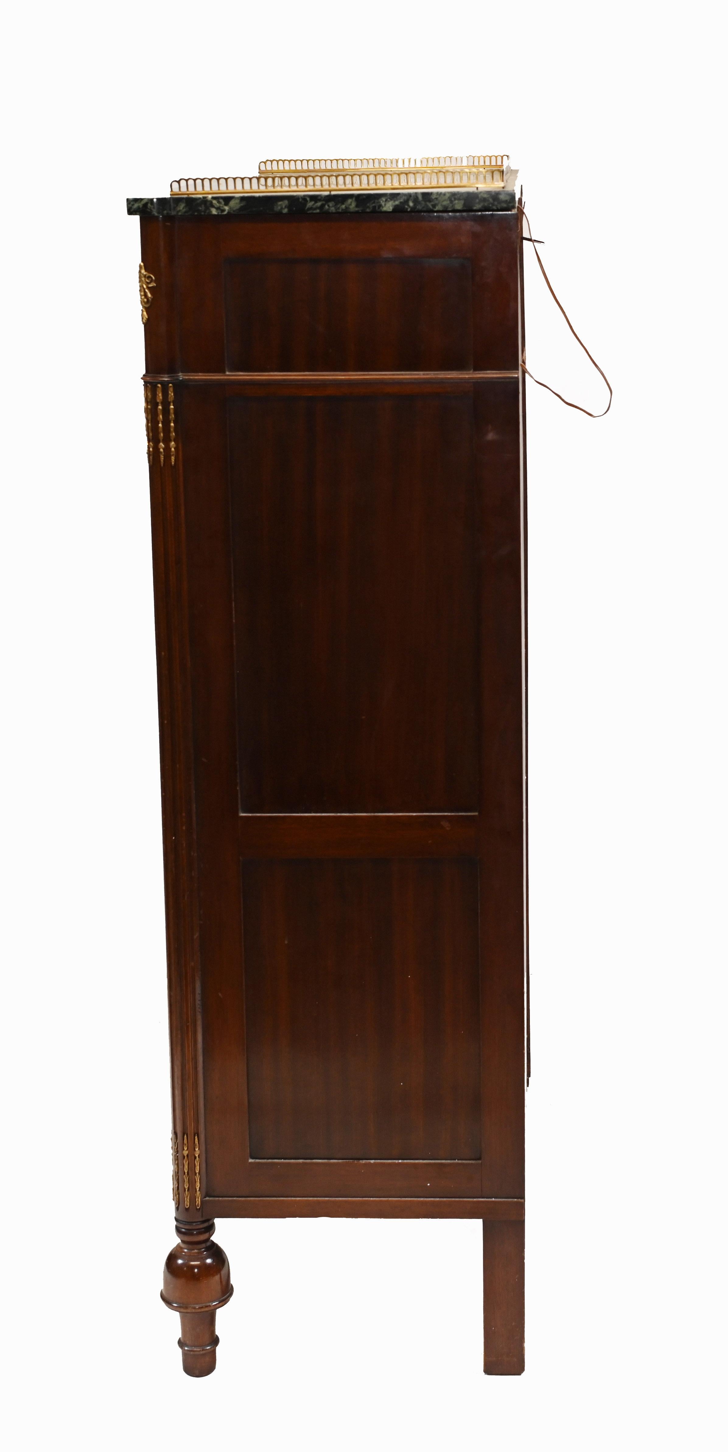 French Empire Cocktail Cabinet Mahogany Chest 1890 7