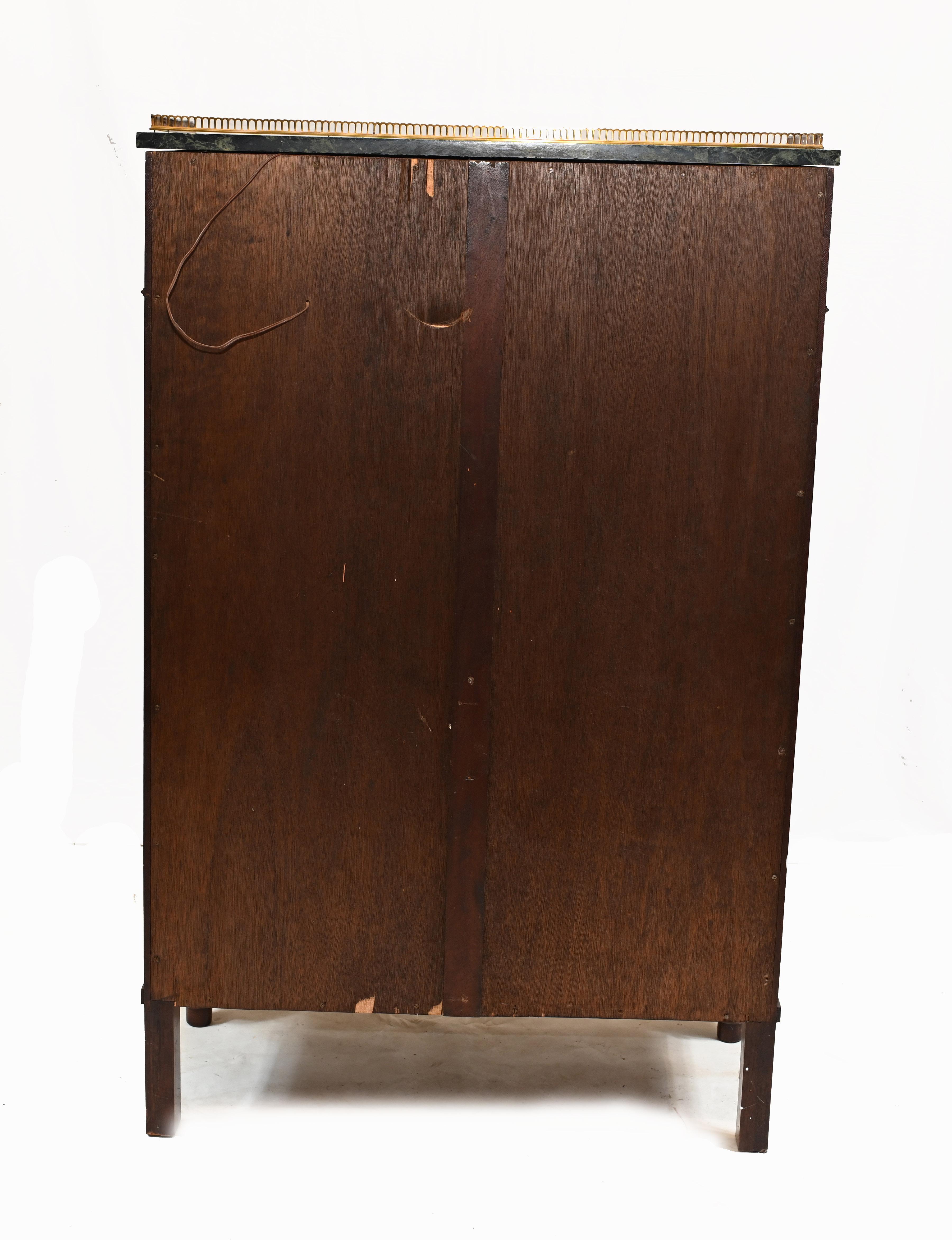 French Empire Cocktail Cabinet Mahogany Chest 1890 8