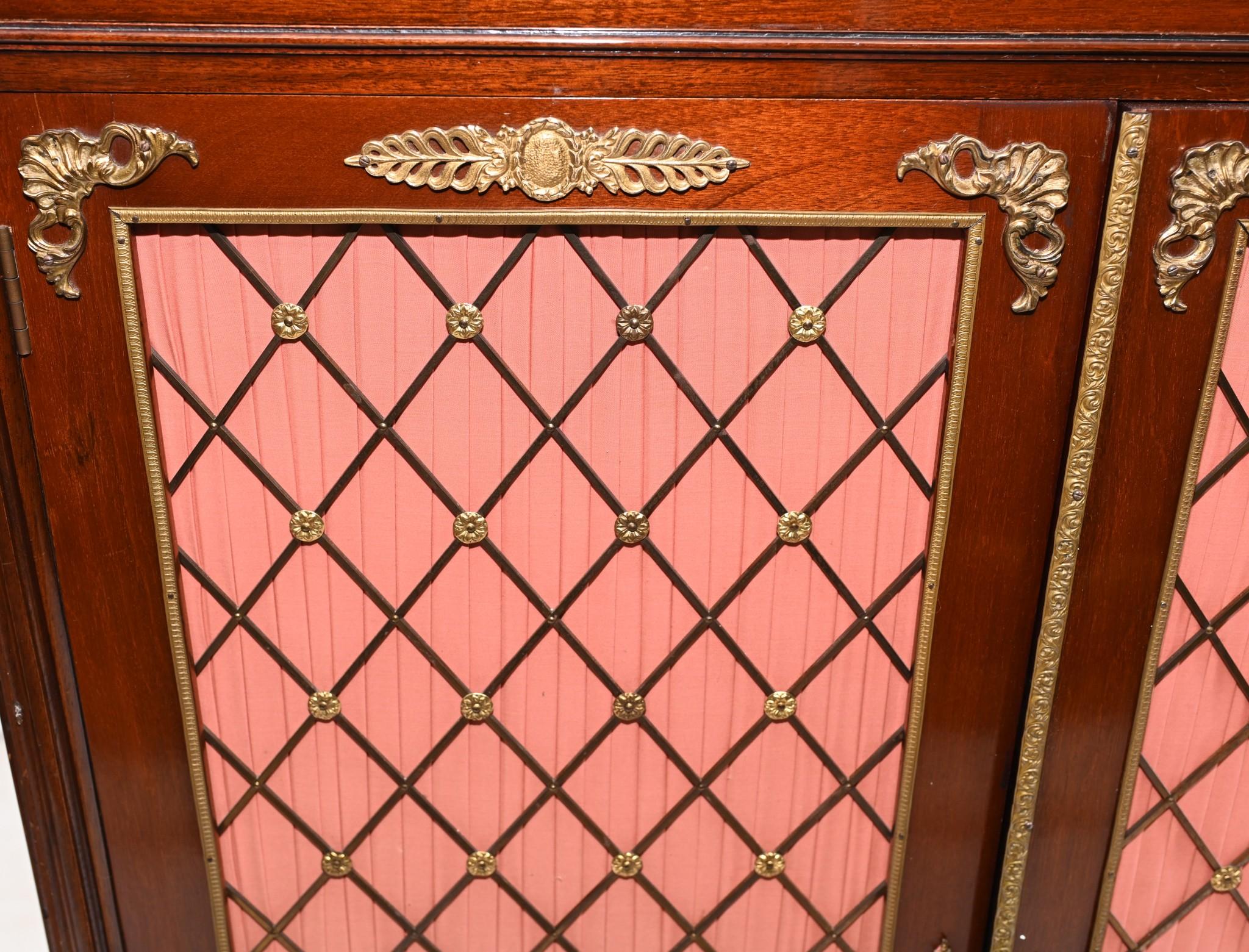French Empire Cocktail Cabinet Mahogany Chest 1890 In Good Condition For Sale In Potters Bar, GB