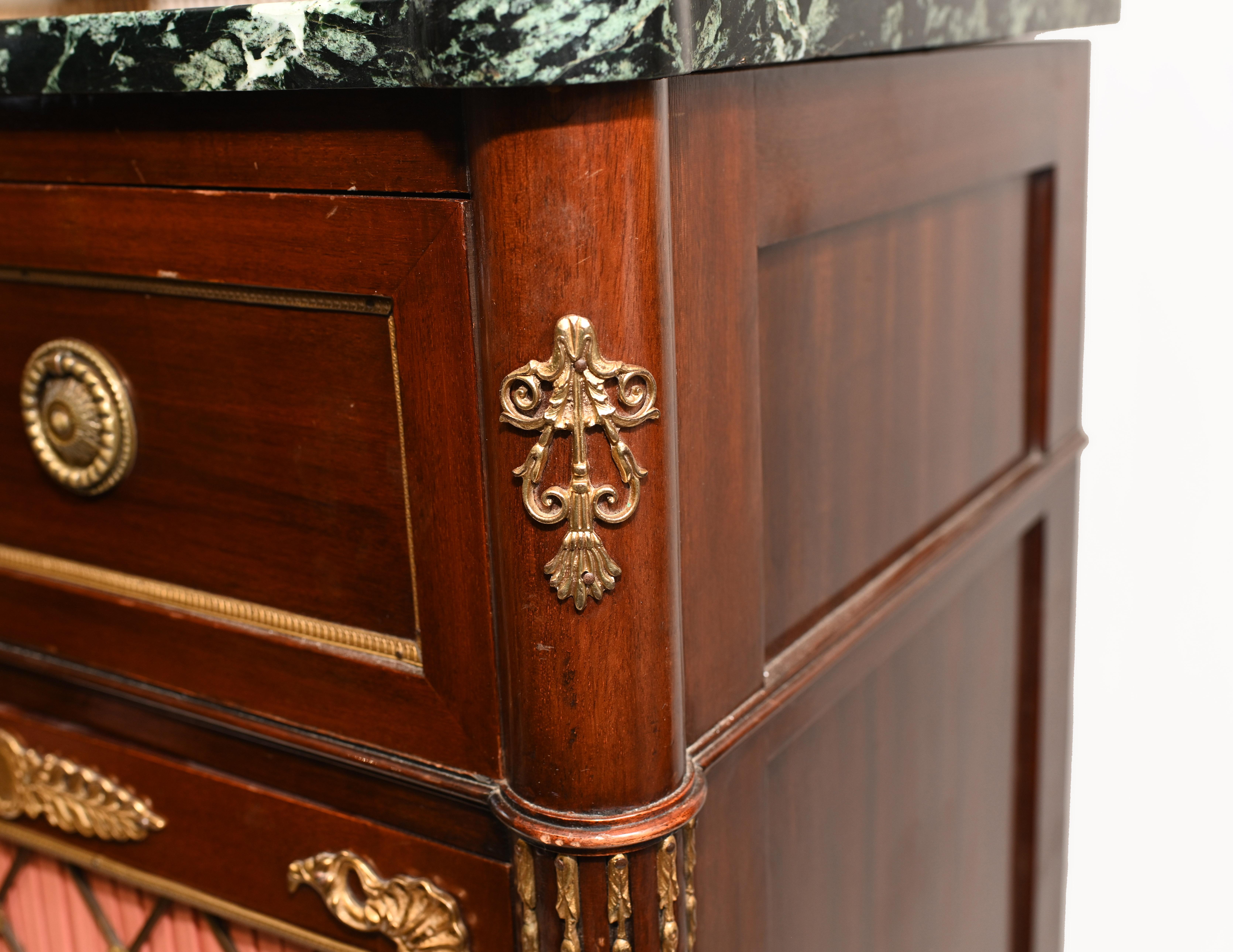 French Empire Cocktail Cabinet Mahogany Chest 1890 2