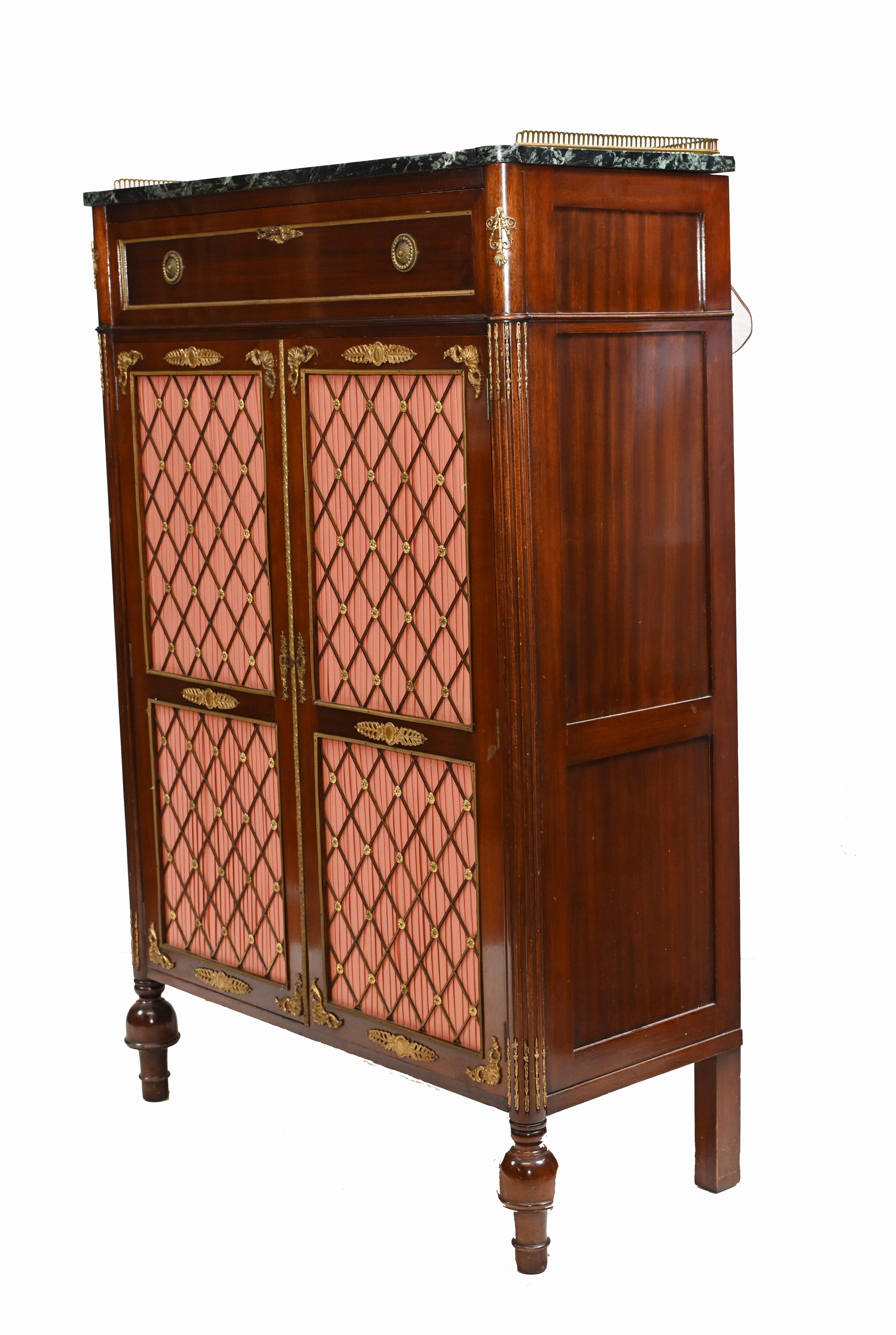 French Empire Cocktail Cabinet Mahogany Chest 1890 5