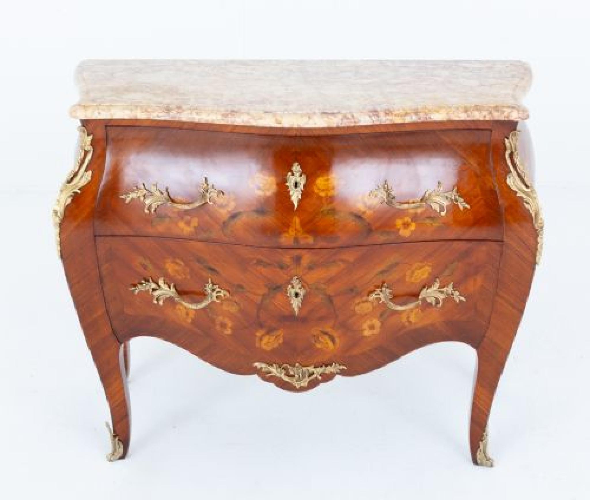 French Empire Commode Bombe Chest Drawers For Sale 4