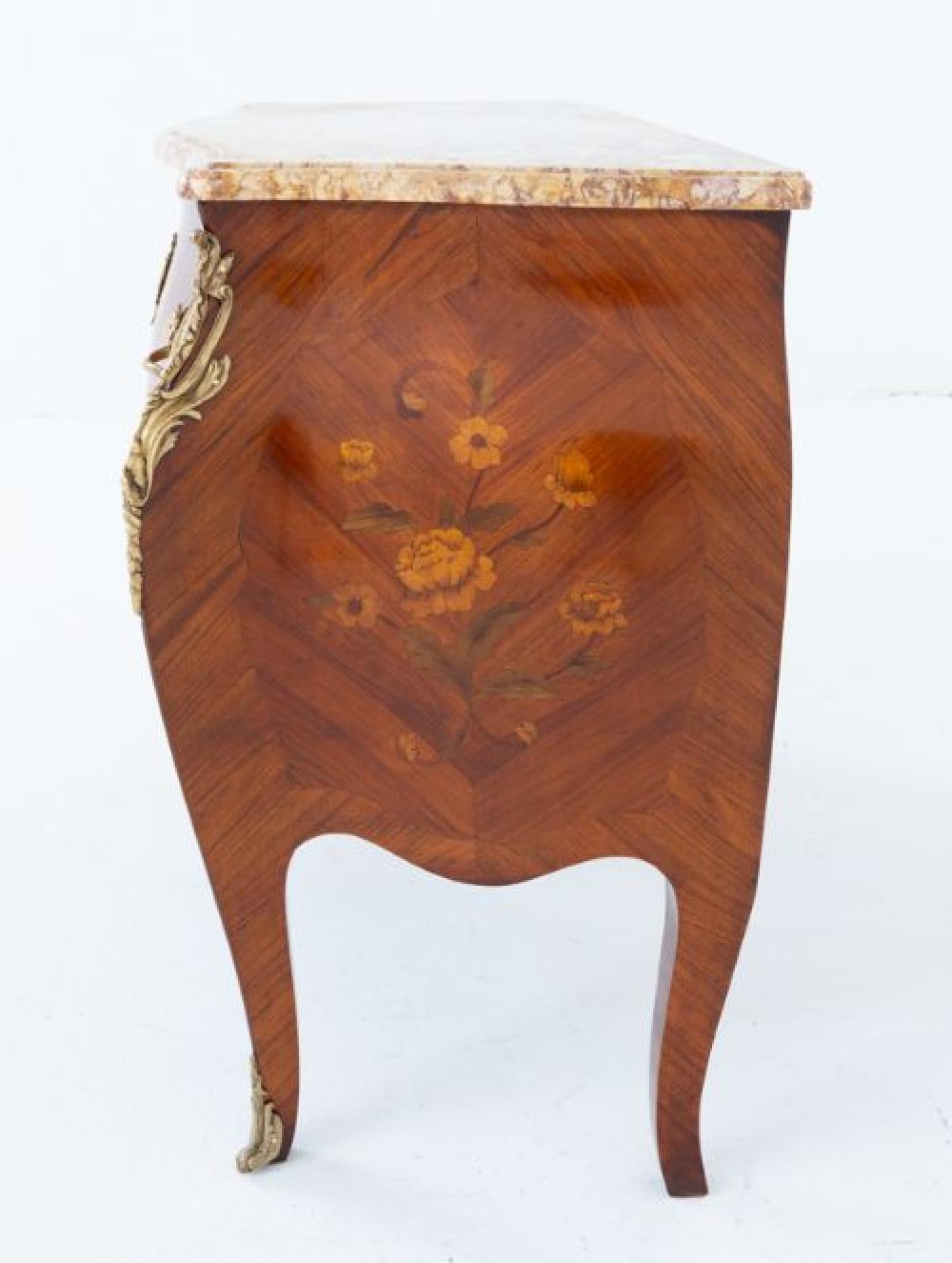 French Empire Commode Bombe Chest Drawers For Sale 2