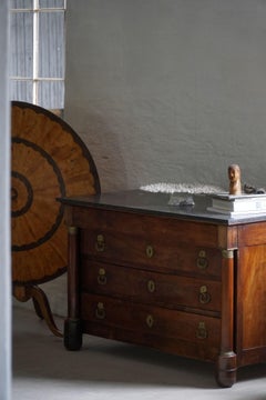 French Empire Commode / Chest of Drawers, Walnut & Bronze Mounts, 19th century