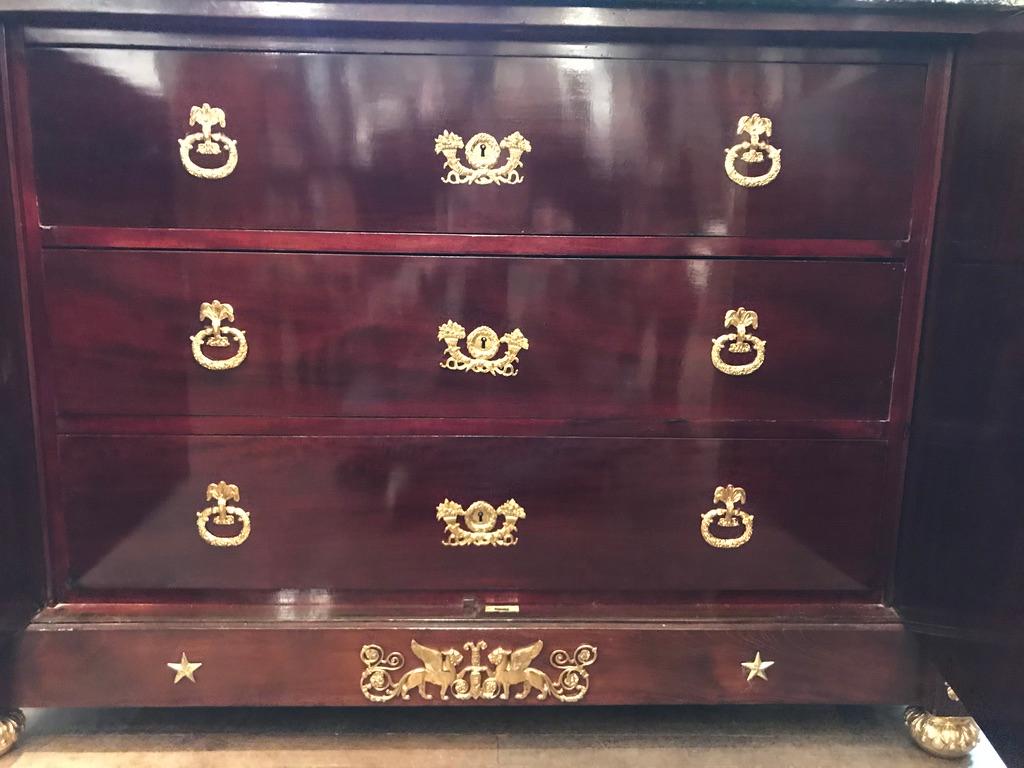 19th Century French Empire Mahogany Commode  For Sale 9