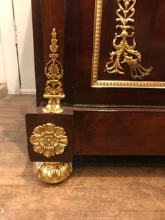 19th Century French Empire Mahogany Commode