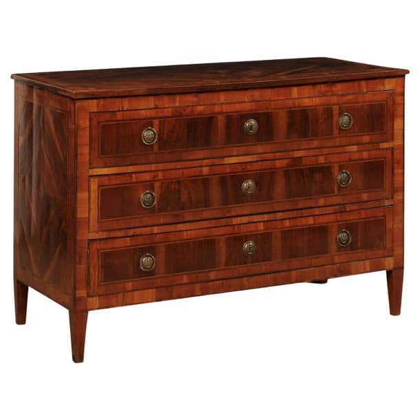 French Empire Commode with Beautiful Inlay and Bookmatched Veneer ...