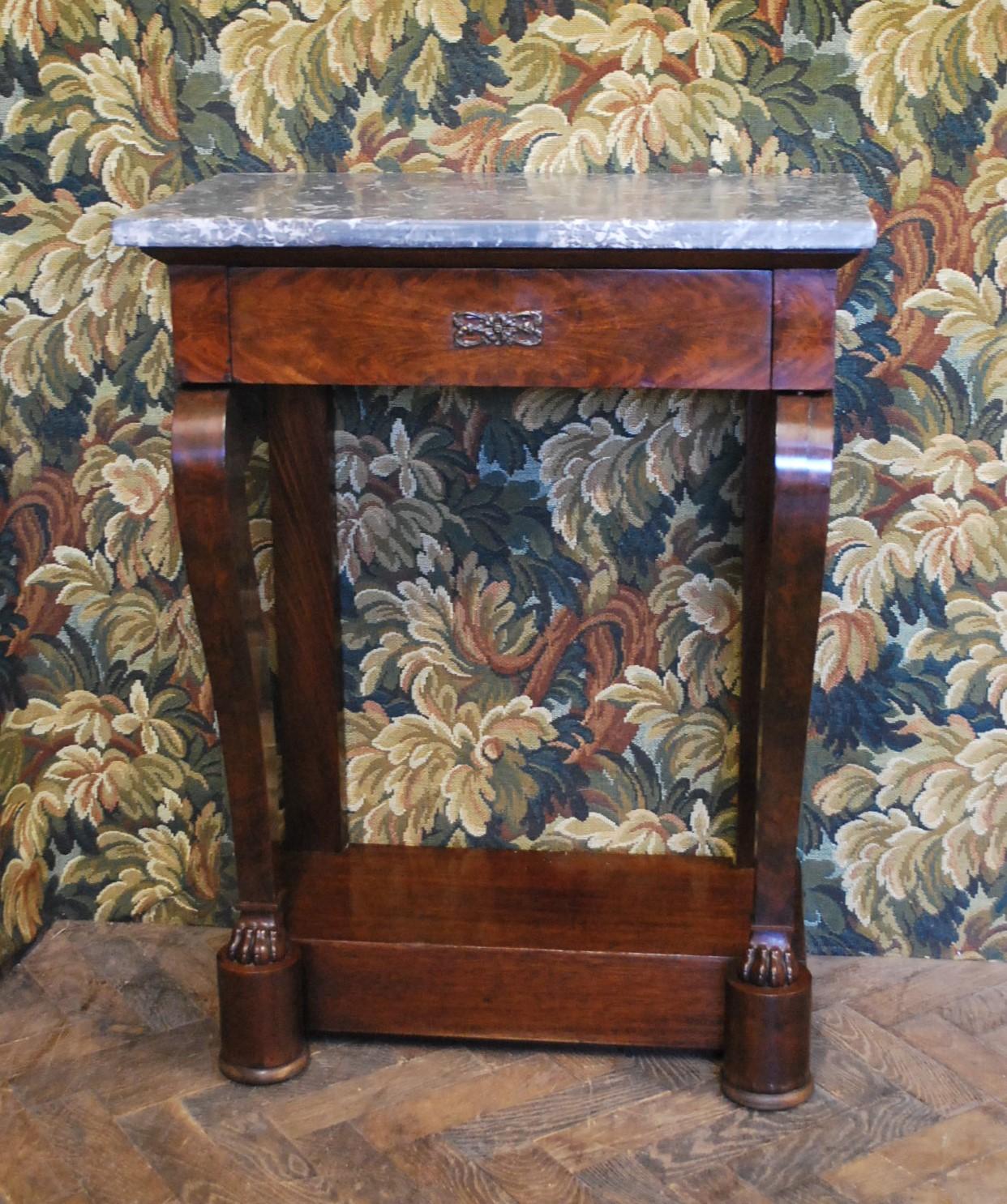 Veneer French Empire console table