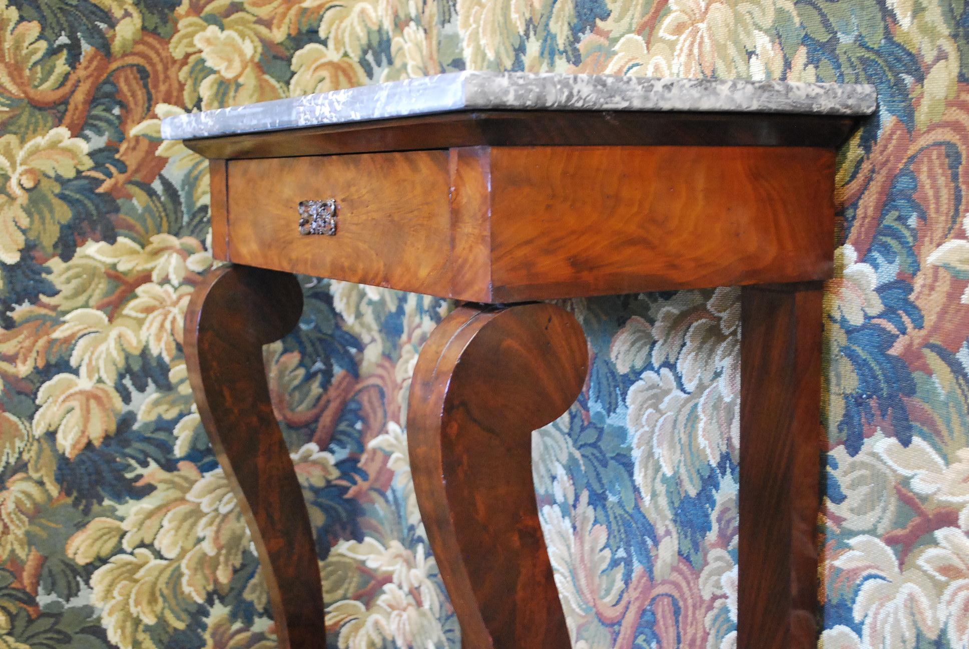 Mahogany French Empire console table
