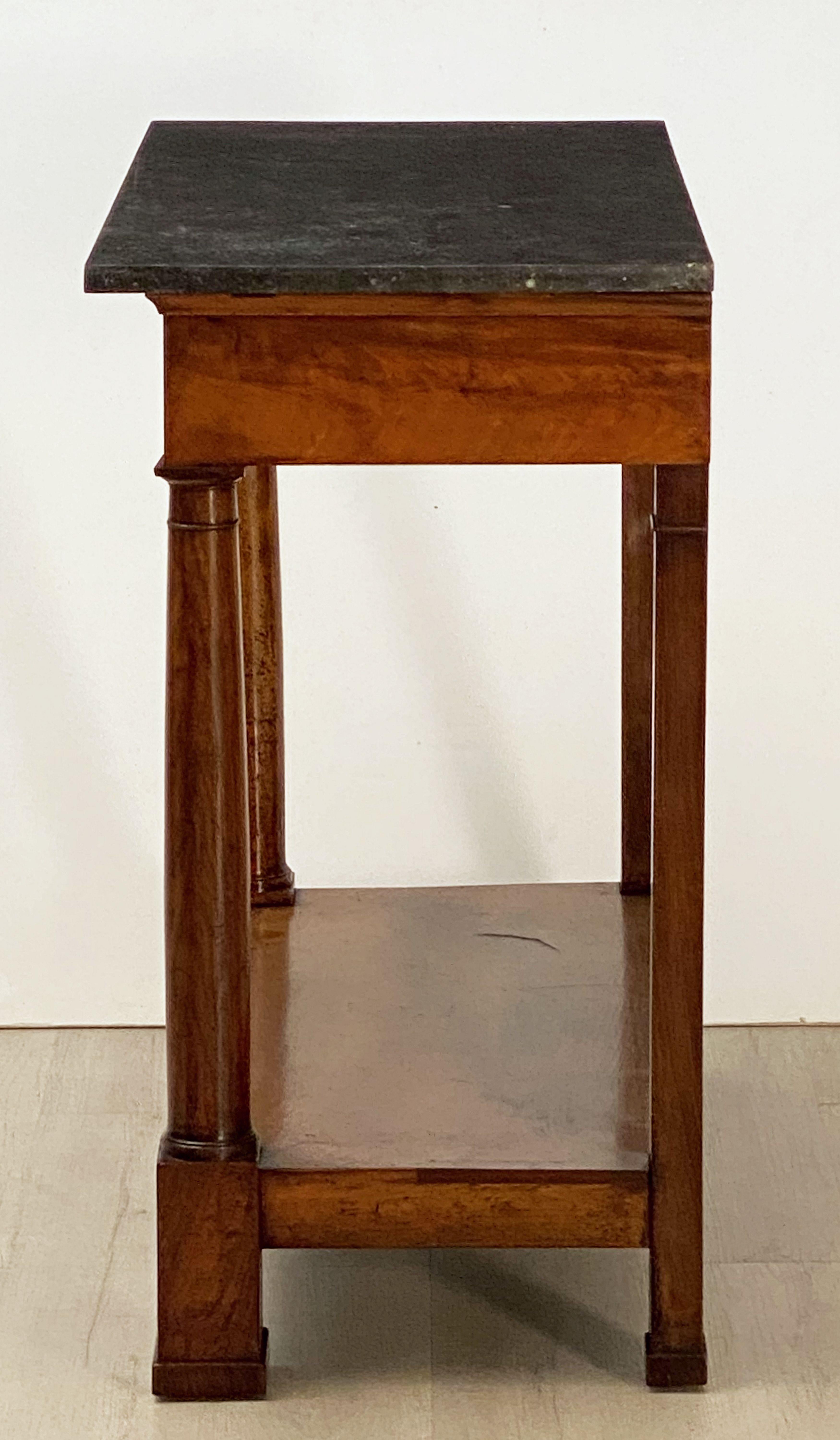 French Empire Console Table of Mahogany with Marble Top 10