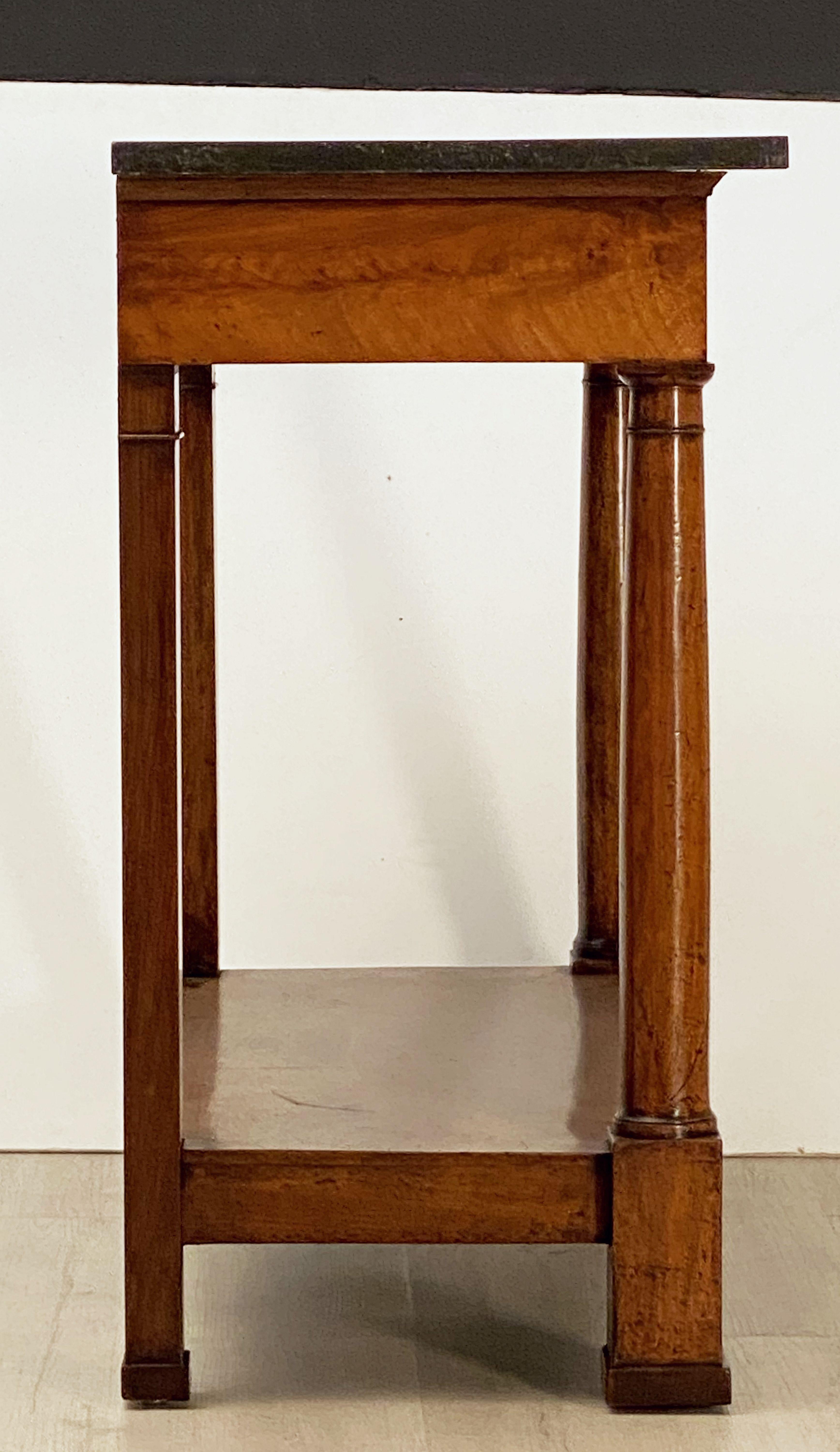 French Empire Console Table of Mahogany with Marble Top 12