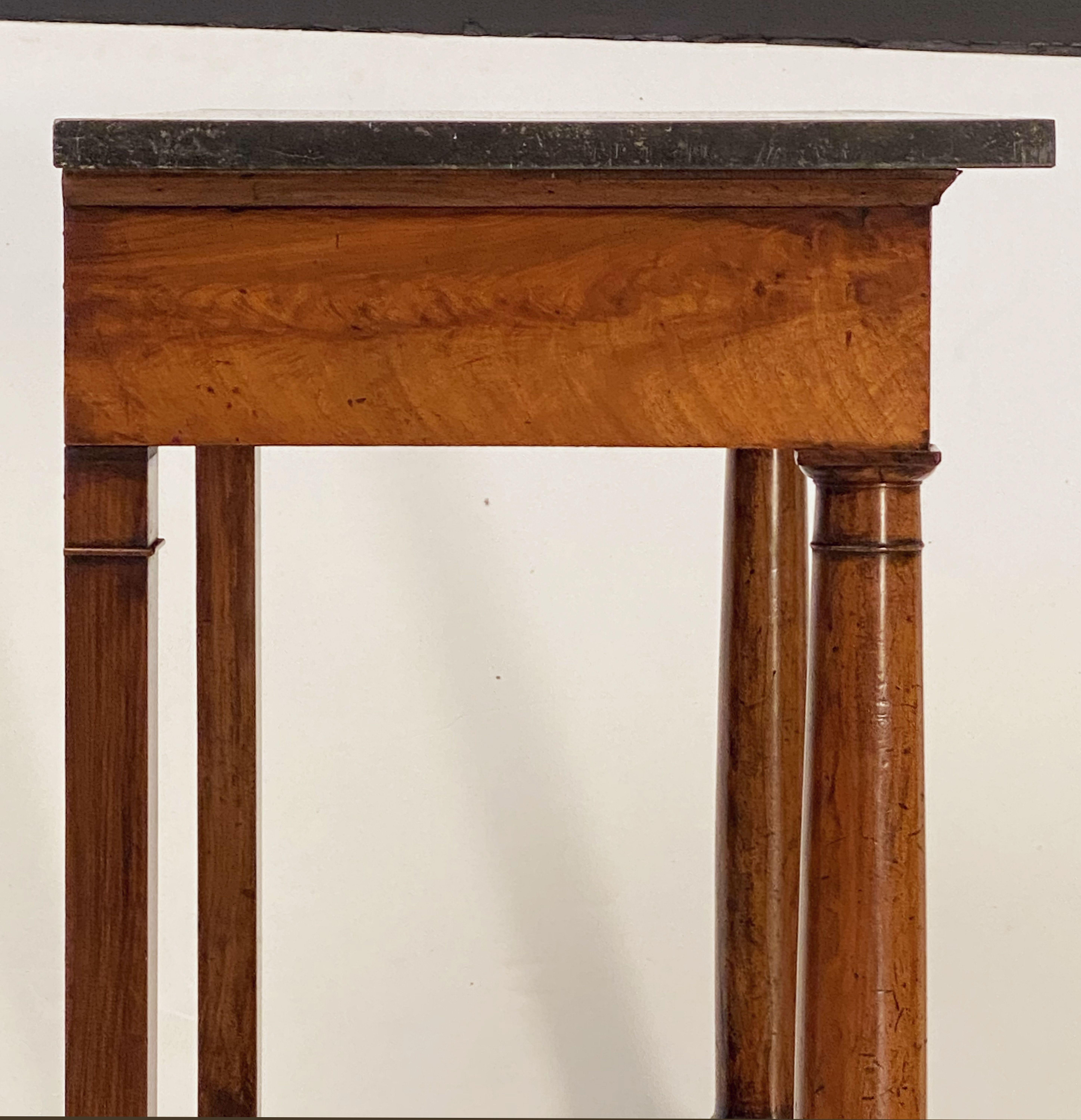 French Empire Console Table of Mahogany with Marble Top 13