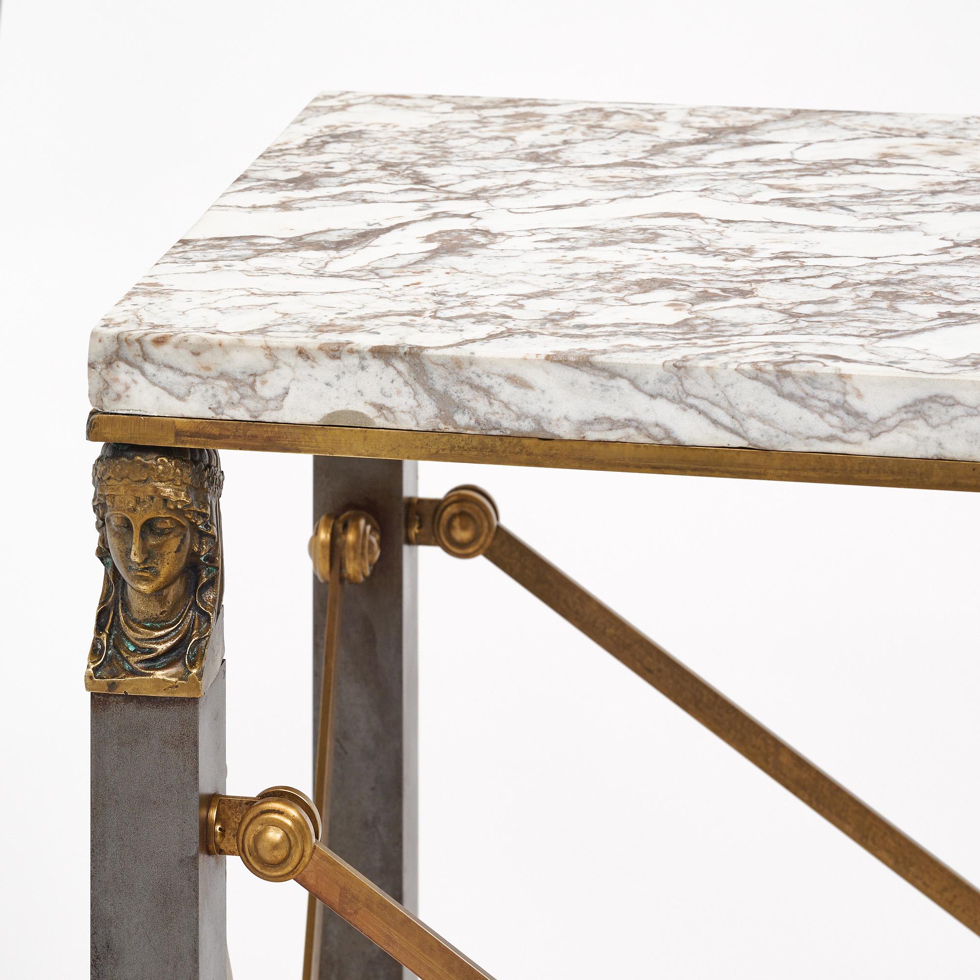 French Empire Console Table with Marble 2