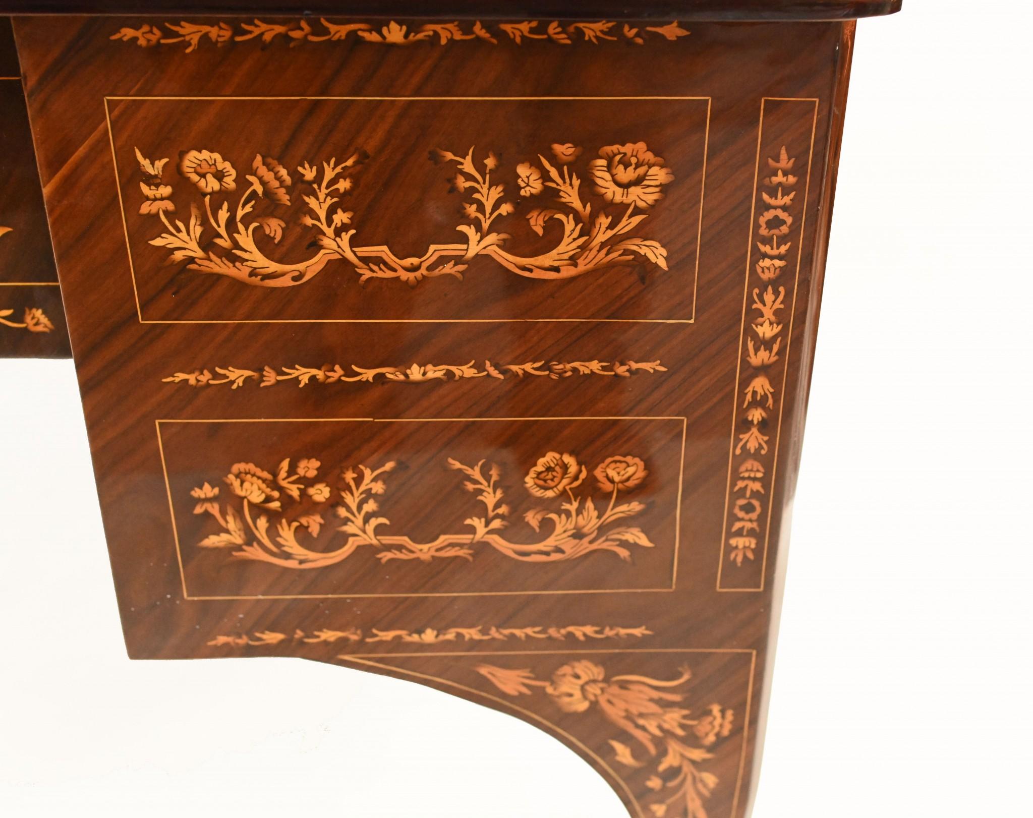 Französisch Empire Schreibtisch Bureau Intarsien Knieloch im Angebot 4
