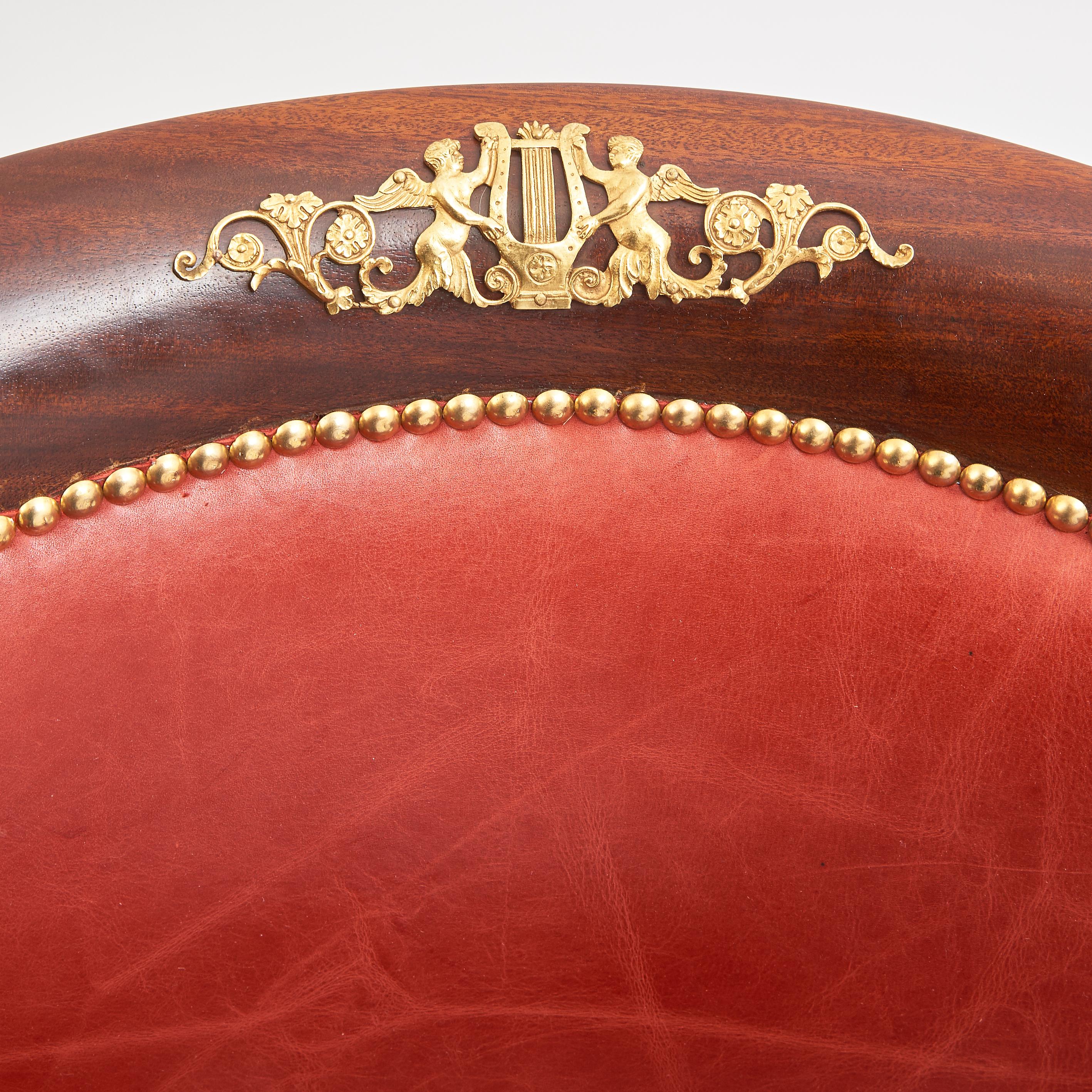 French Empire Desk Chair in the Style of Jacob, C.1830 For Sale 1