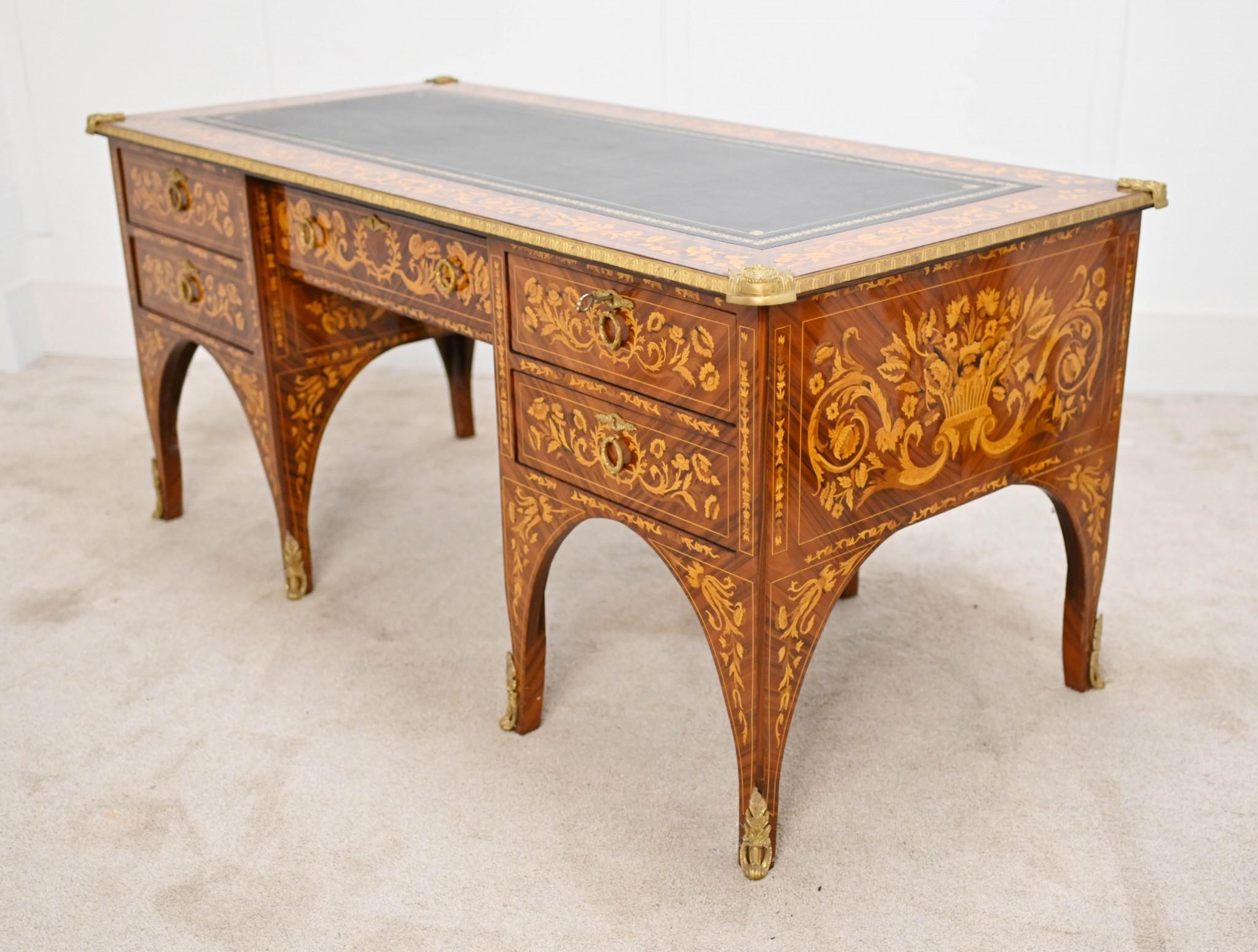 Französisch Empire Schreibtisch Marketerie Inlay Harrods Bureau Plat Schreibtisch im Angebot 4