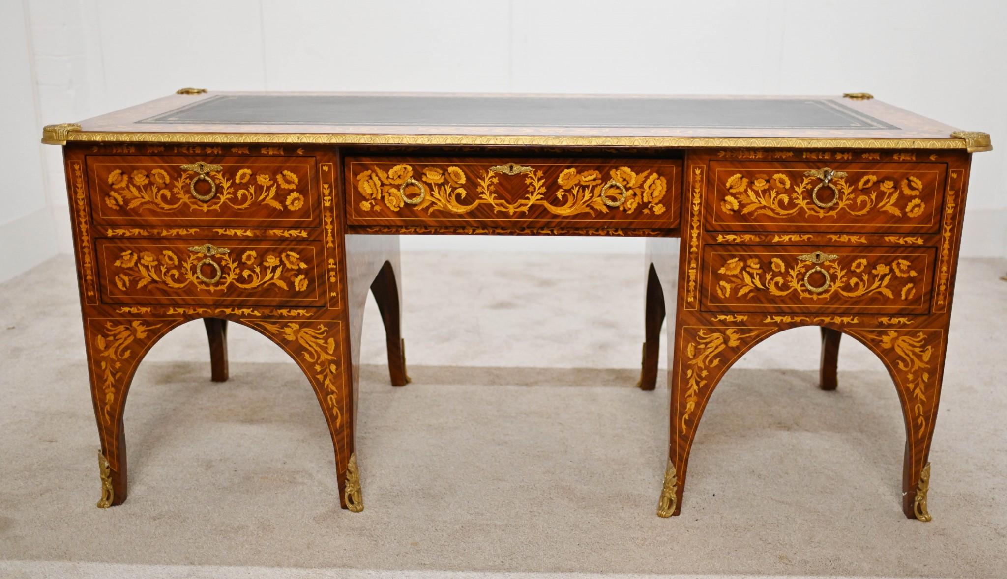 Französisch Empire Schreibtisch Marketerie Inlay Harrods Bureau Plat Schreibtisch im Angebot 7