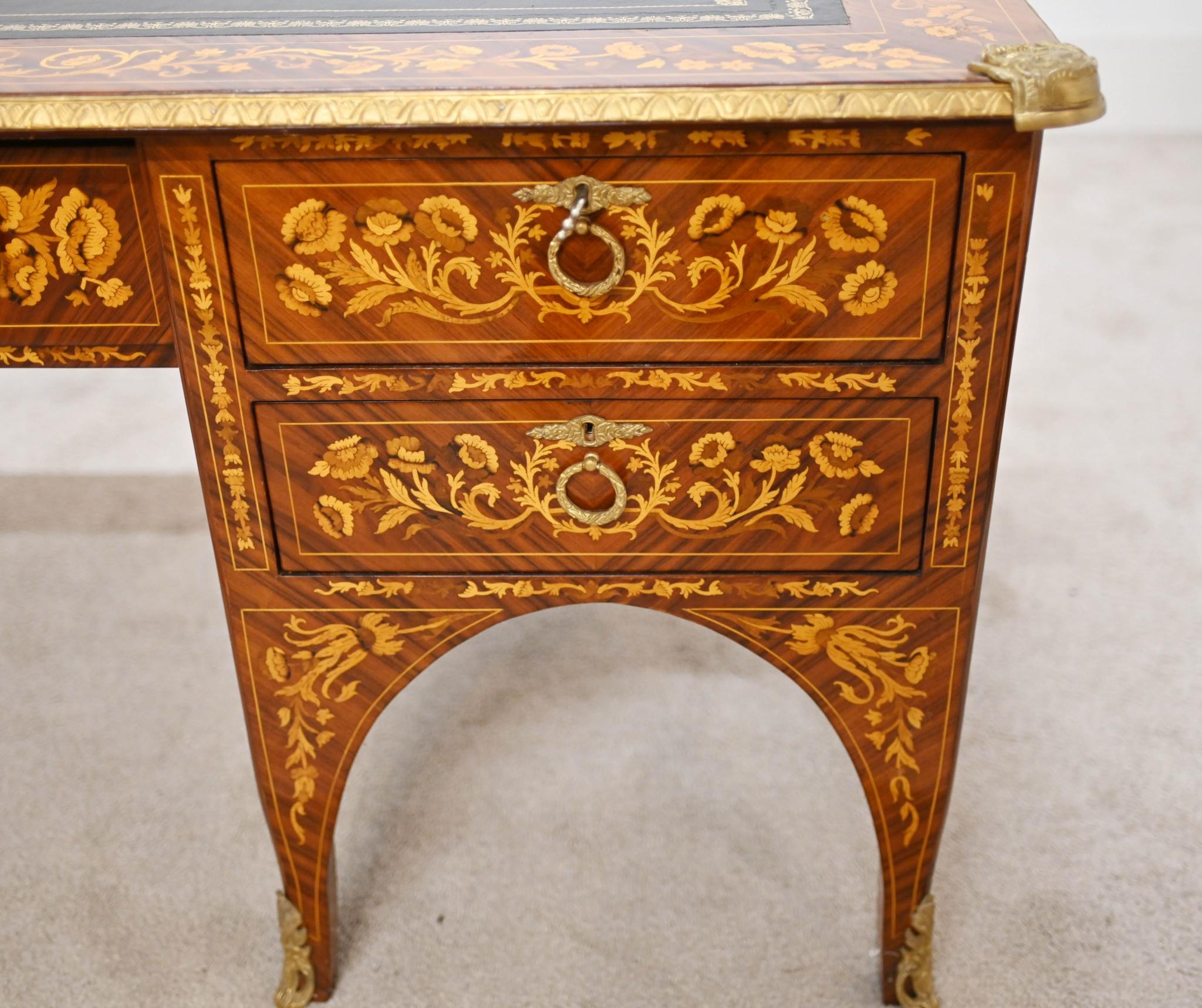 Französisch Empire Schreibtisch Marketerie Inlay Harrods Bureau Plat Schreibtisch im Angebot 8