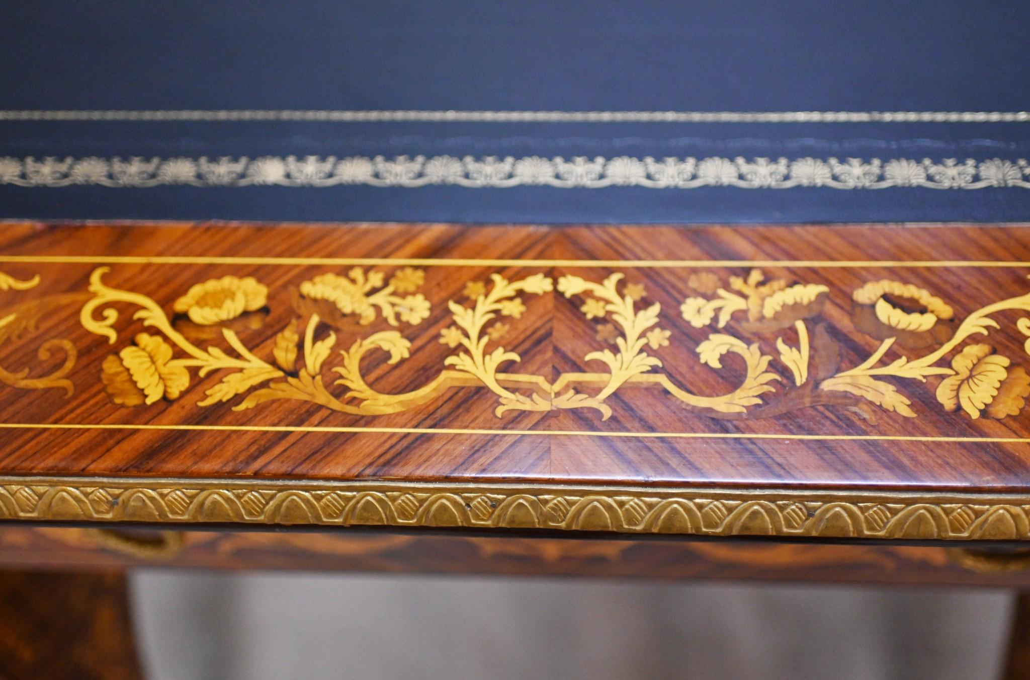 Französisch Empire Schreibtisch Marketerie Inlay Harrods Bureau Plat Schreibtisch (Holz) im Angebot