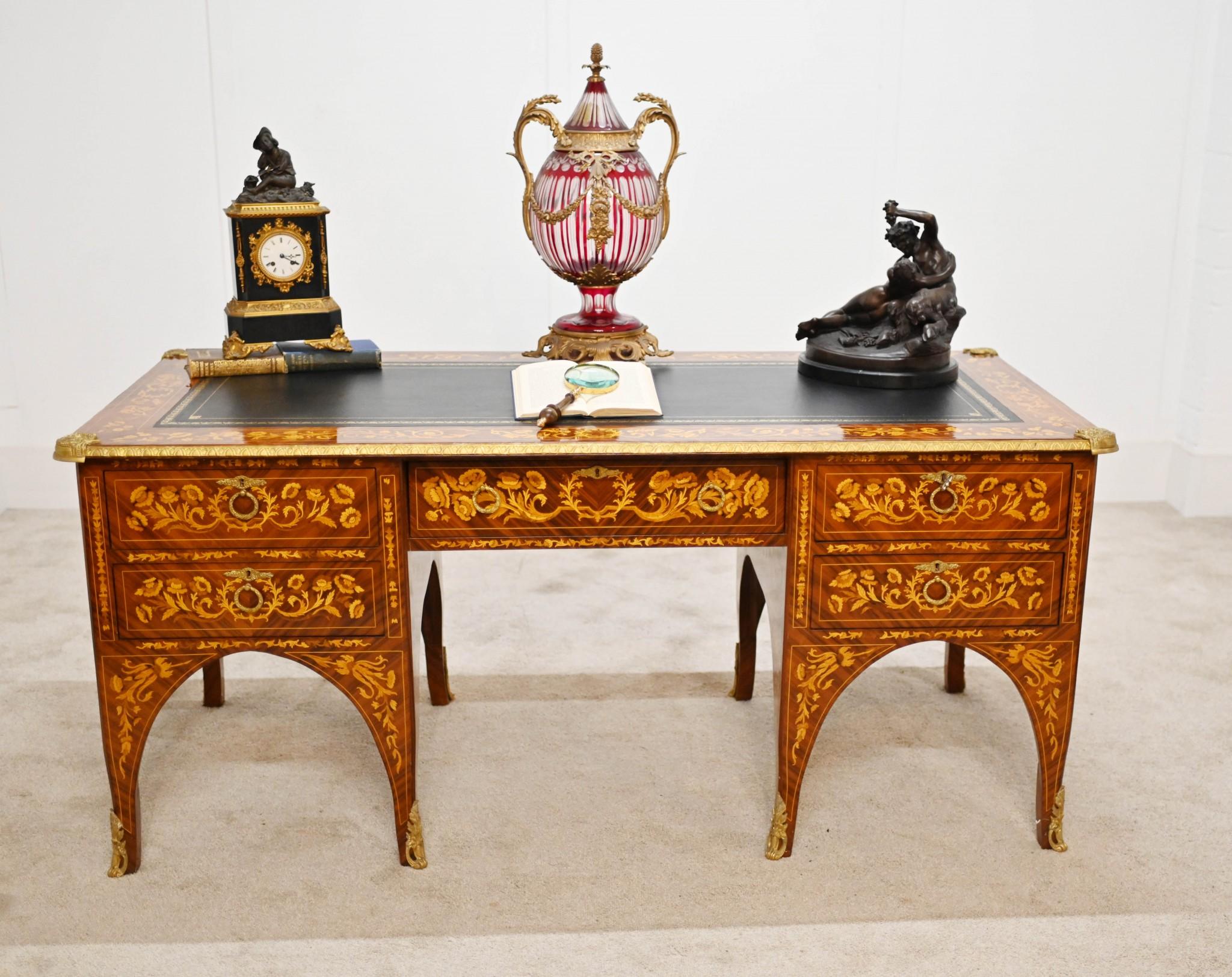Französisch Empire Schreibtisch Marketerie Inlay Harrods Bureau Plat Schreibtisch im Angebot 1