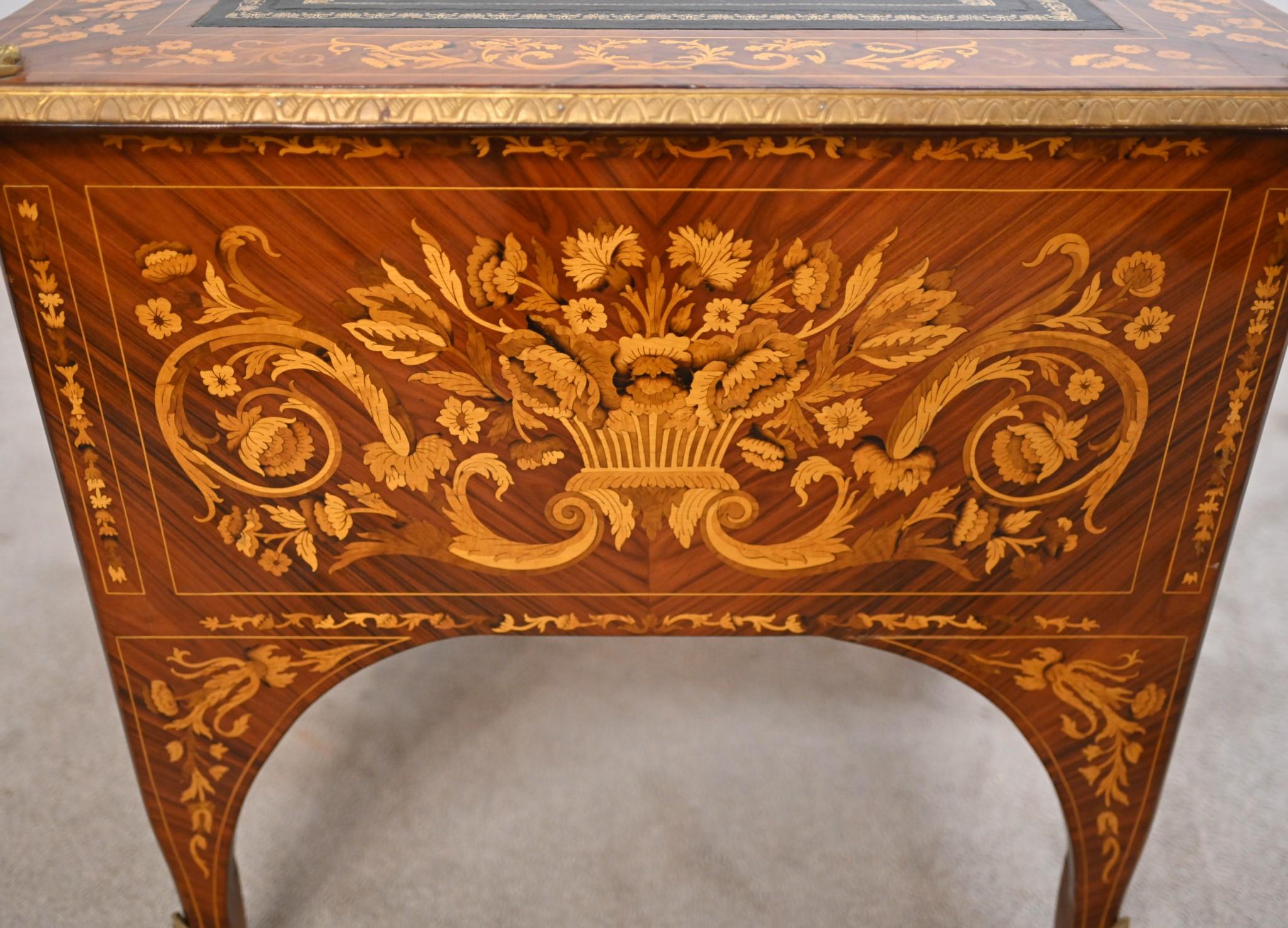 Französisch Empire Schreibtisch Marketerie Inlay Harrods Bureau Plat Schreibtisch im Angebot 2