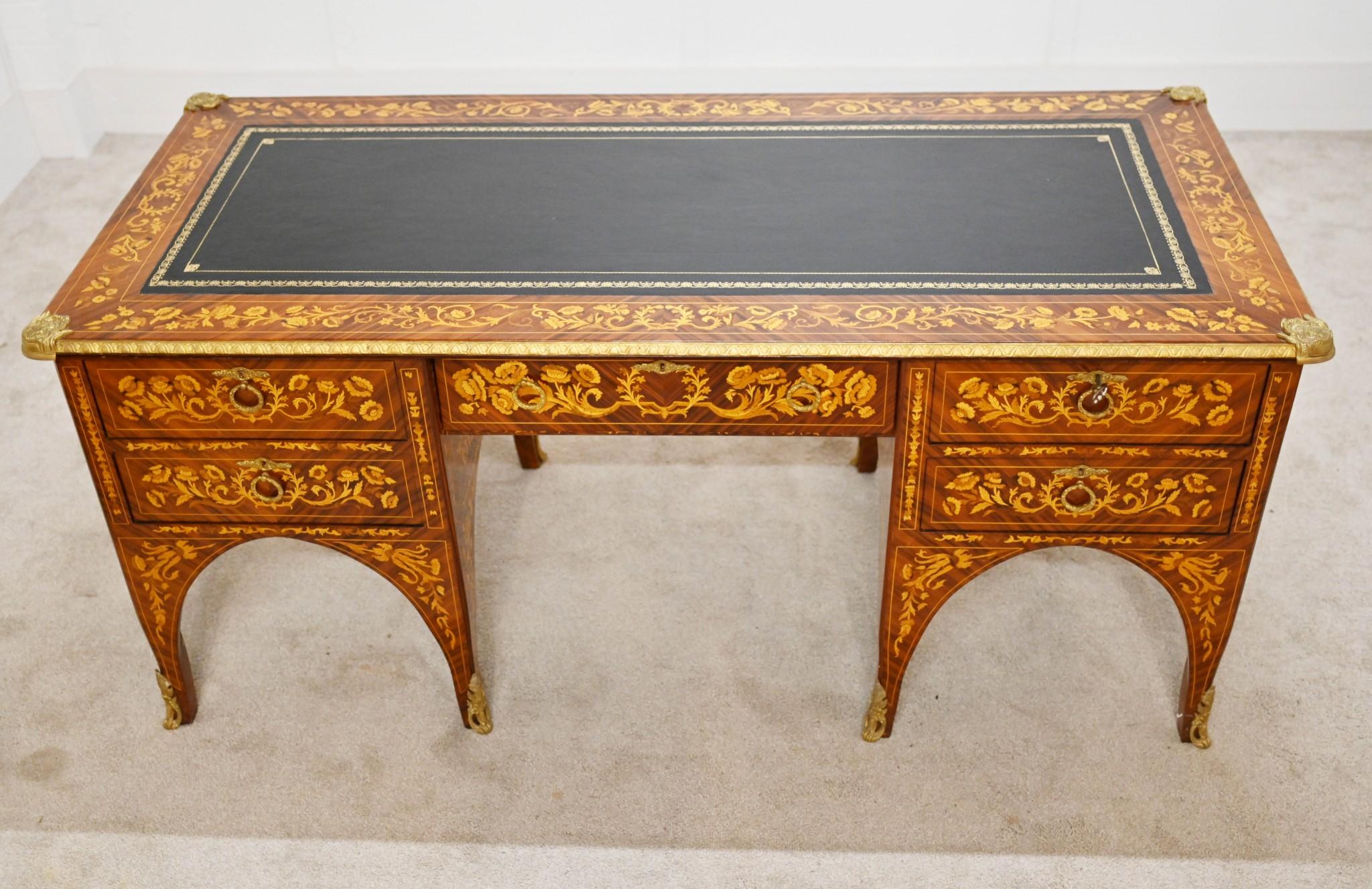 Französisch Empire Schreibtisch Marketerie Inlay Harrods Bureau Plat Schreibtisch im Angebot 3