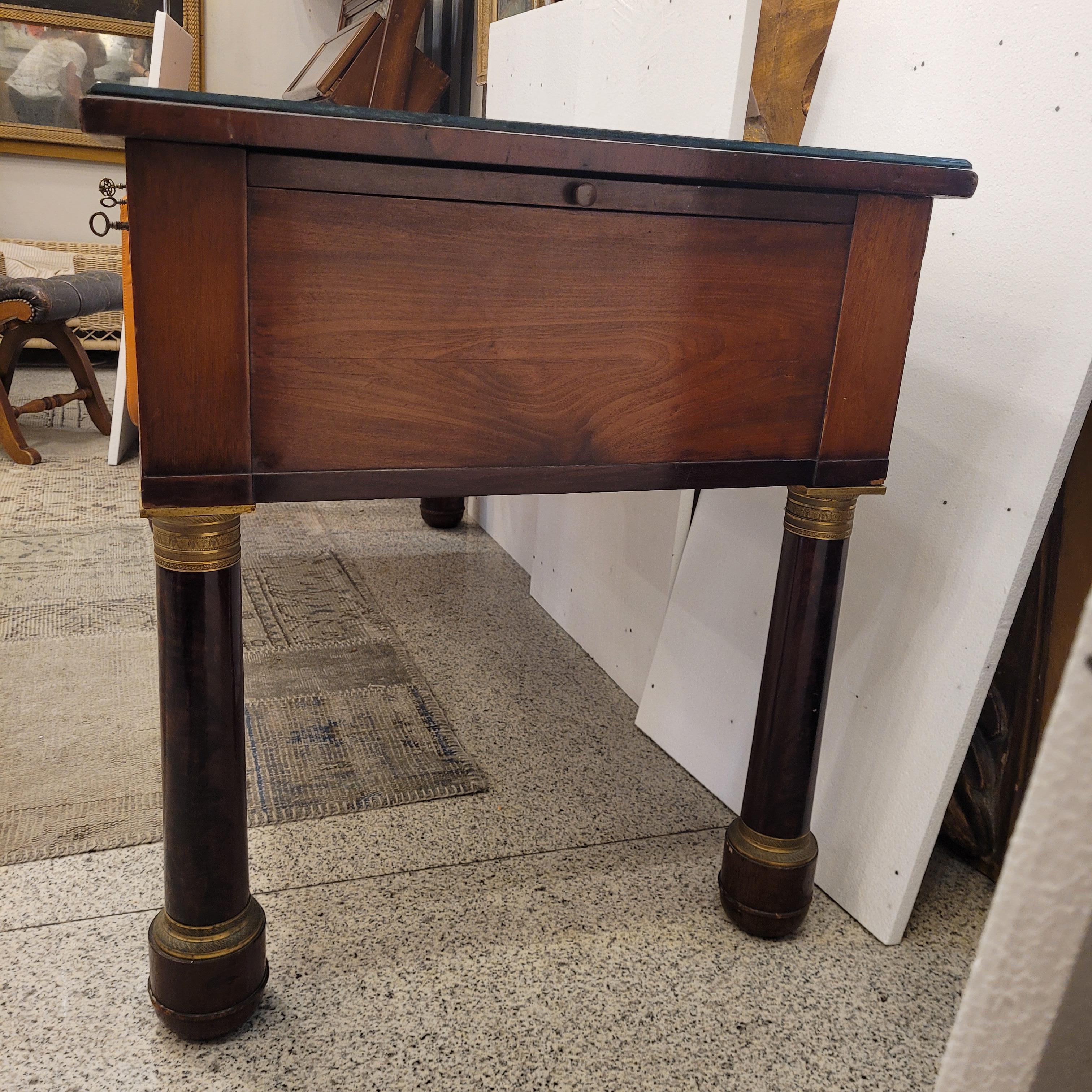 Escritorio Imperio Francés mesa de trabajo, madera ,  ormolu , Bureau Plat en venta 5