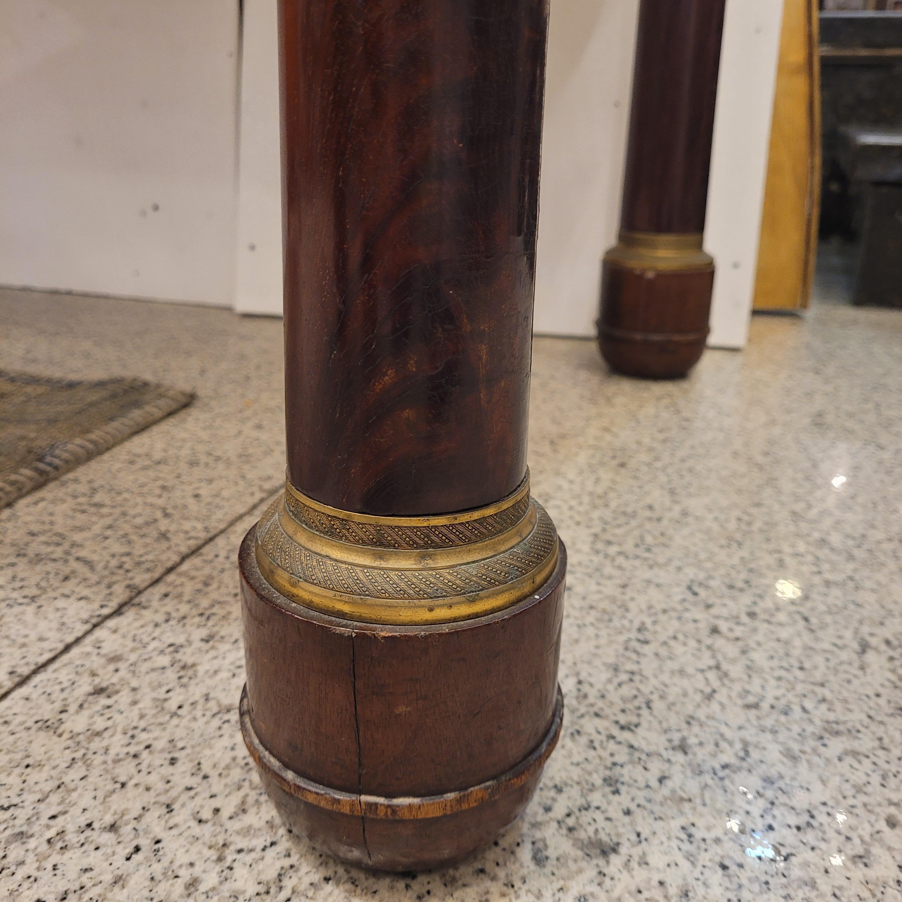 Escritorio Imperio Francés mesa de trabajo, madera ,  ormolu , Bureau Plat en venta 11