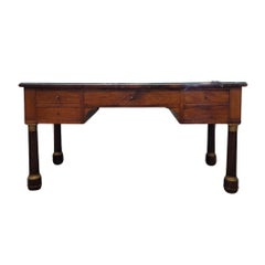 Bureau Empire français table de travail, Wood , ormolu , Bureau Plat