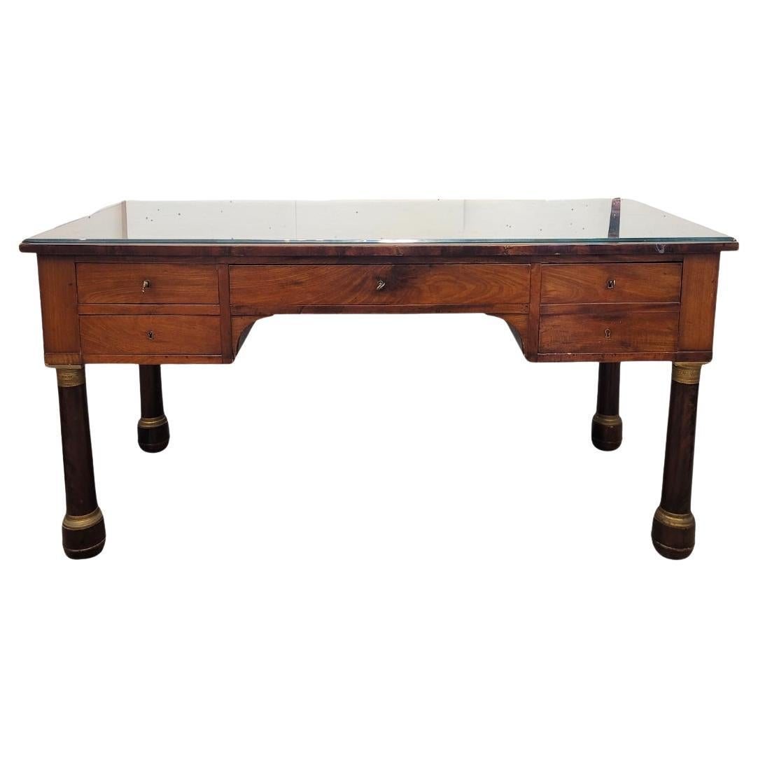 Escritorio Imperio Francés mesa de trabajo, madera ,  ormolu , Bureau Plat en venta